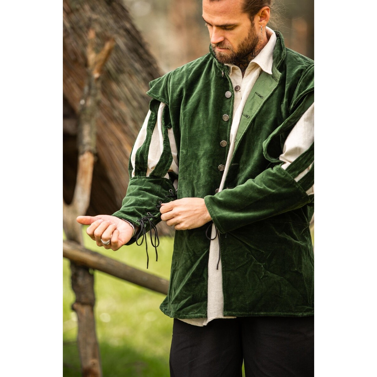 Medieval Landsknecht Jacket Brandolf with Slashed Sleeves