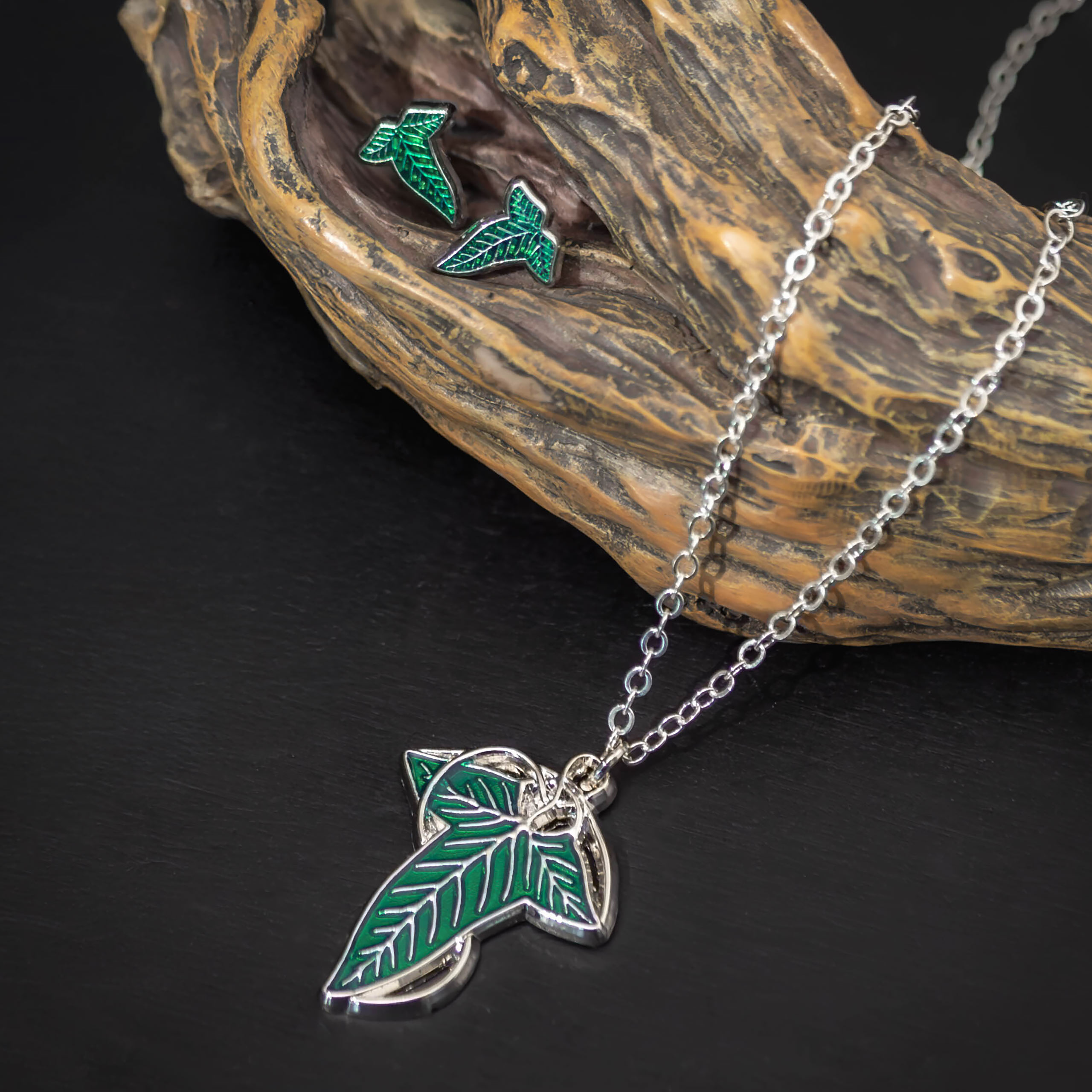 Il Signore degli Anelli - Set di gioielli foglia-spilla in cofanetto regalo