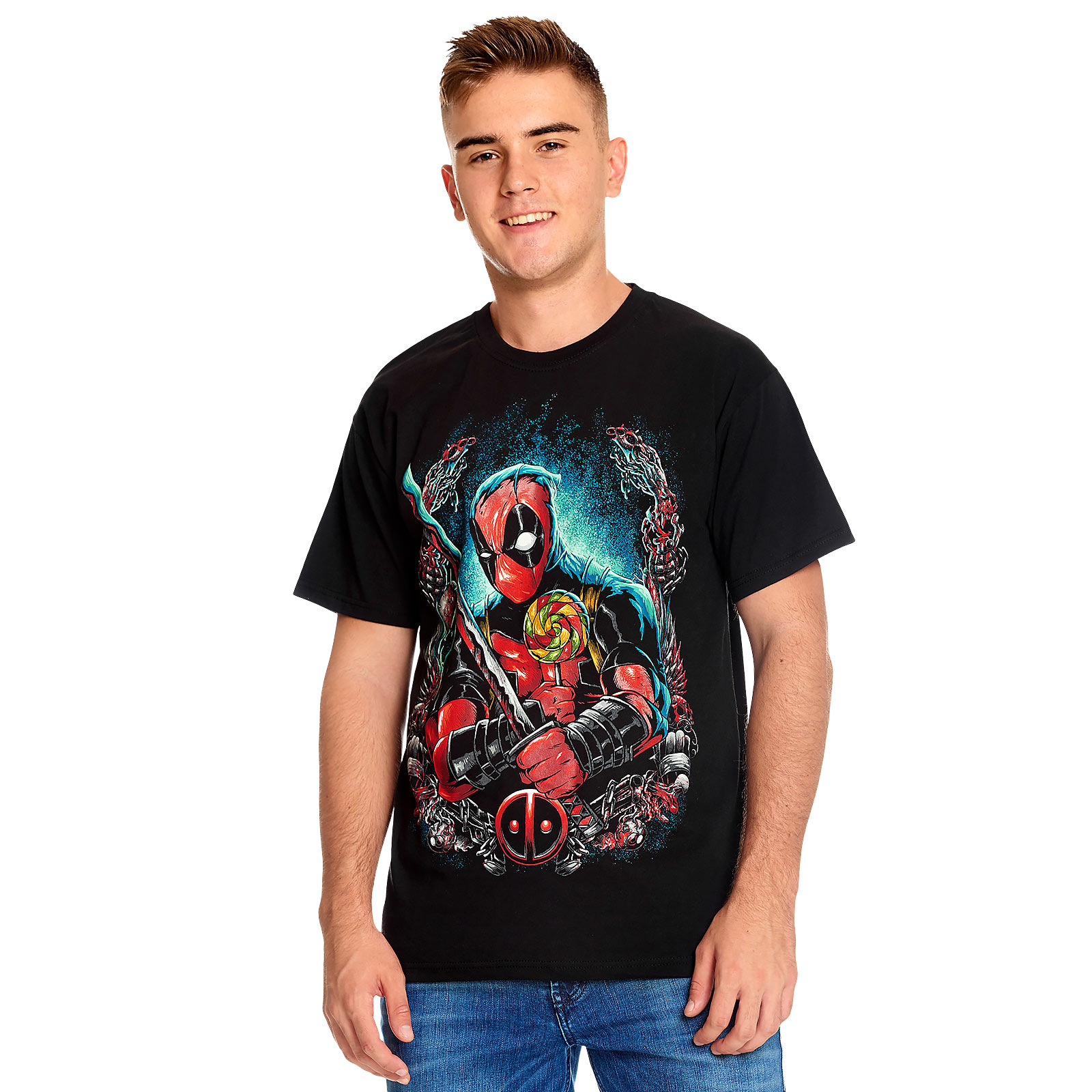 Deadpool - T-shirt Lollipop noir