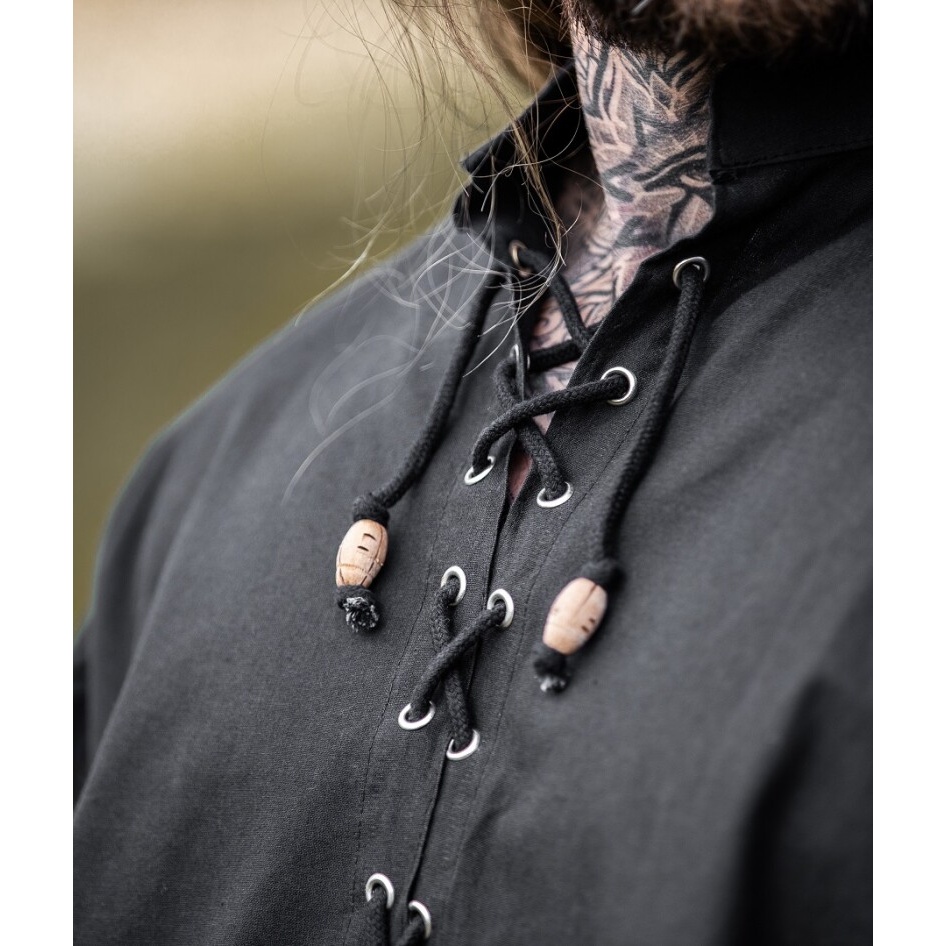 Camisa medieval Gustavo negra