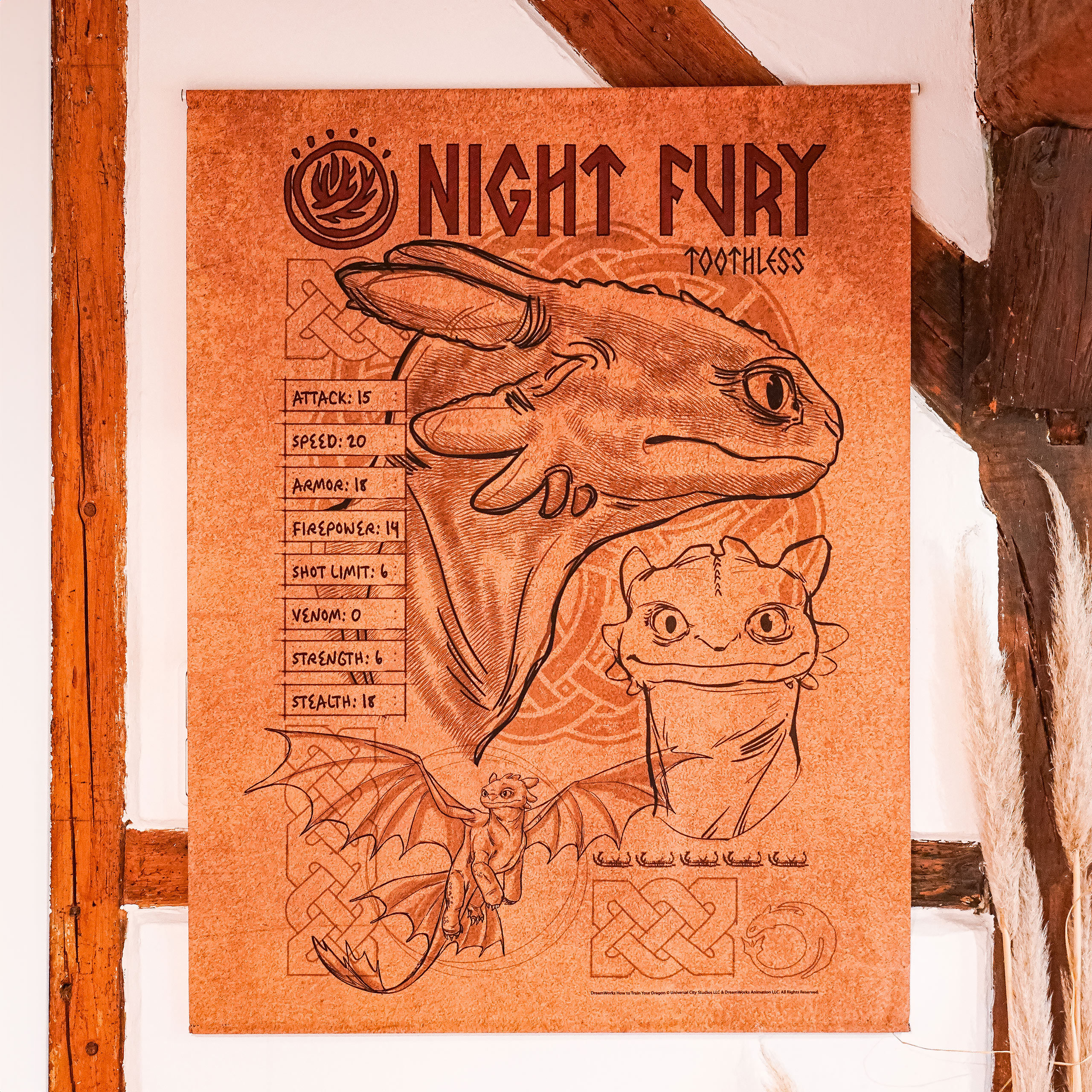 Draktränaren - Night Fury Wall Scroll