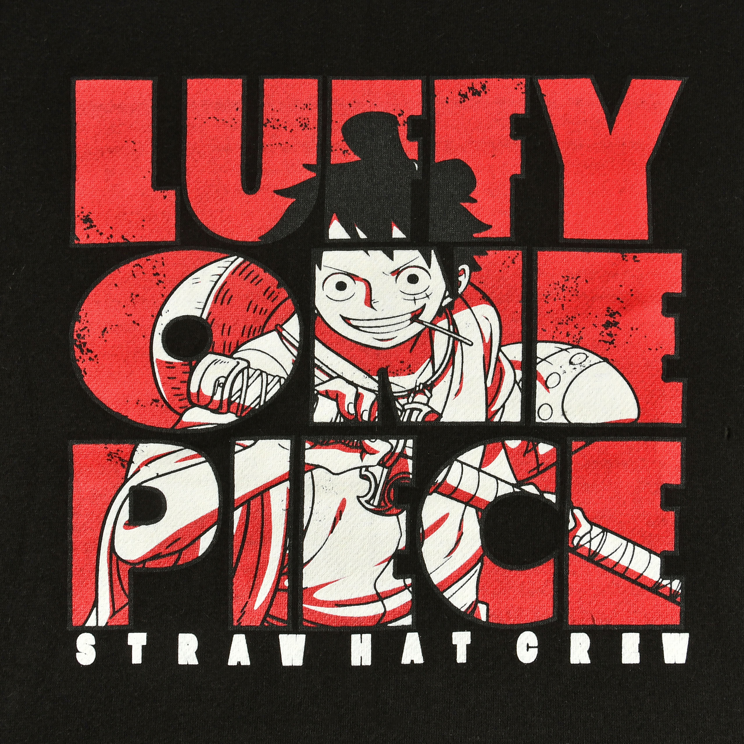 One Piece - Luffy Strohoed Crew Hoodie Zwart