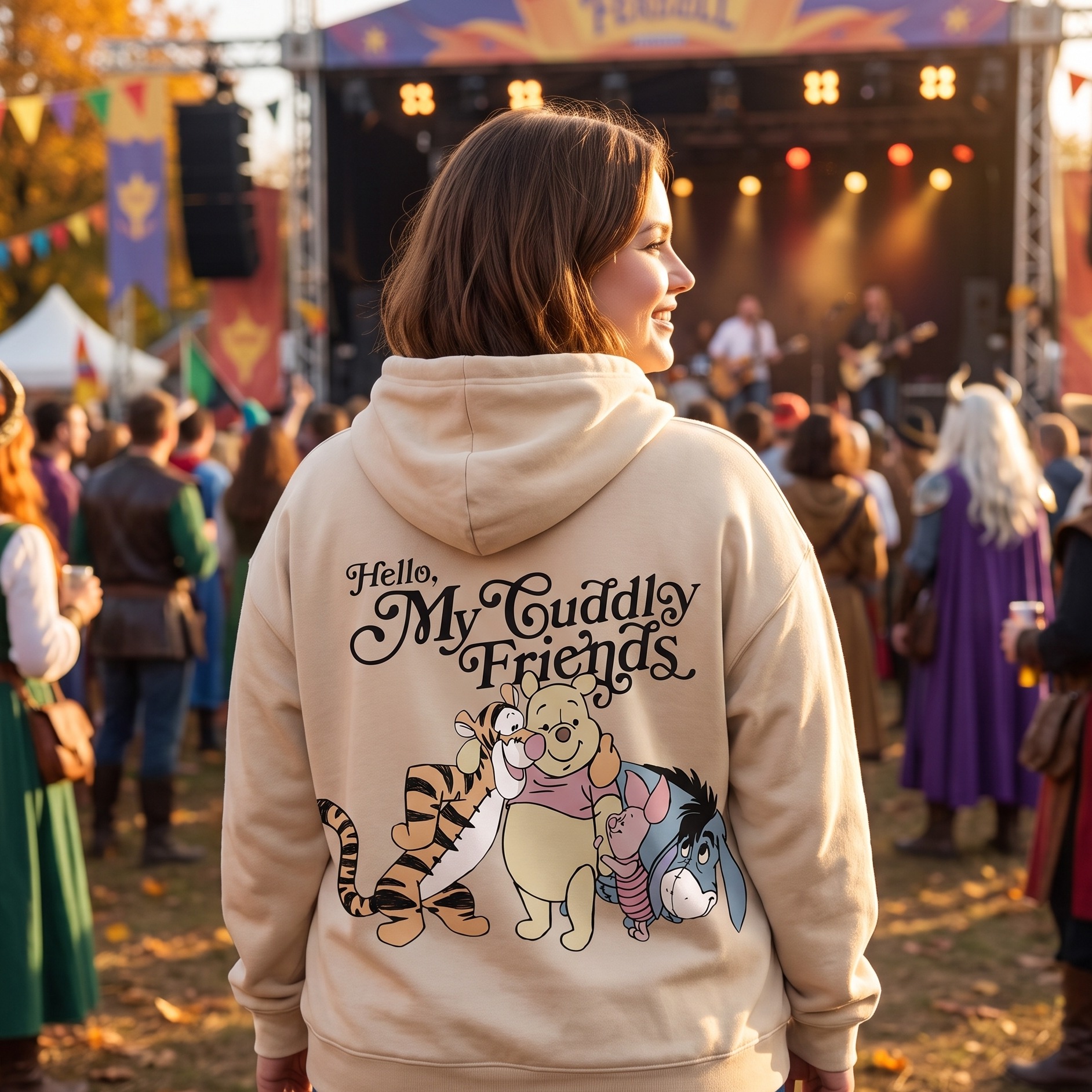 Winnie the Pooh - Friends Hoodie beige