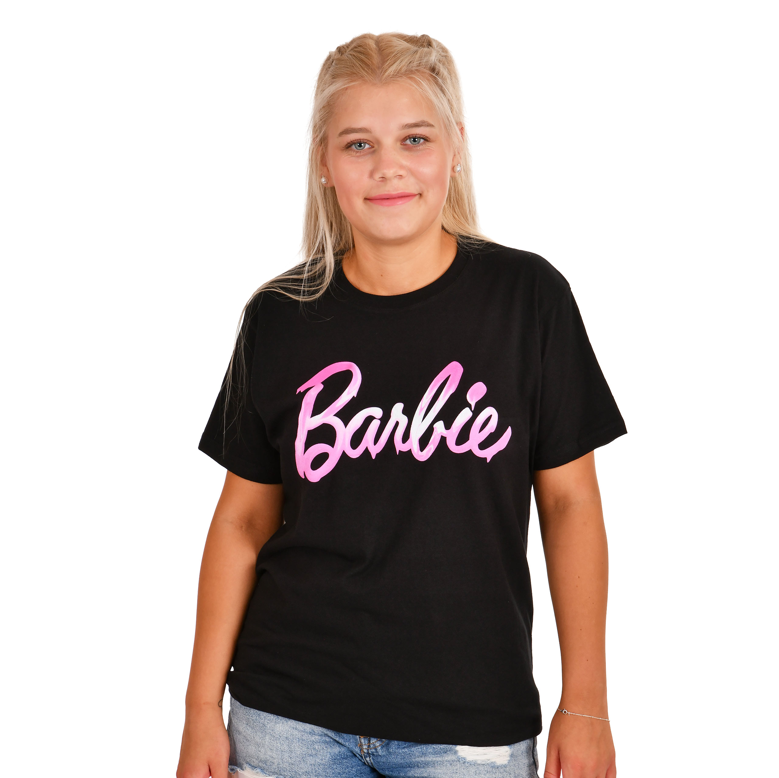 Barbie - Gesmolten Logo T-Shirt zwart