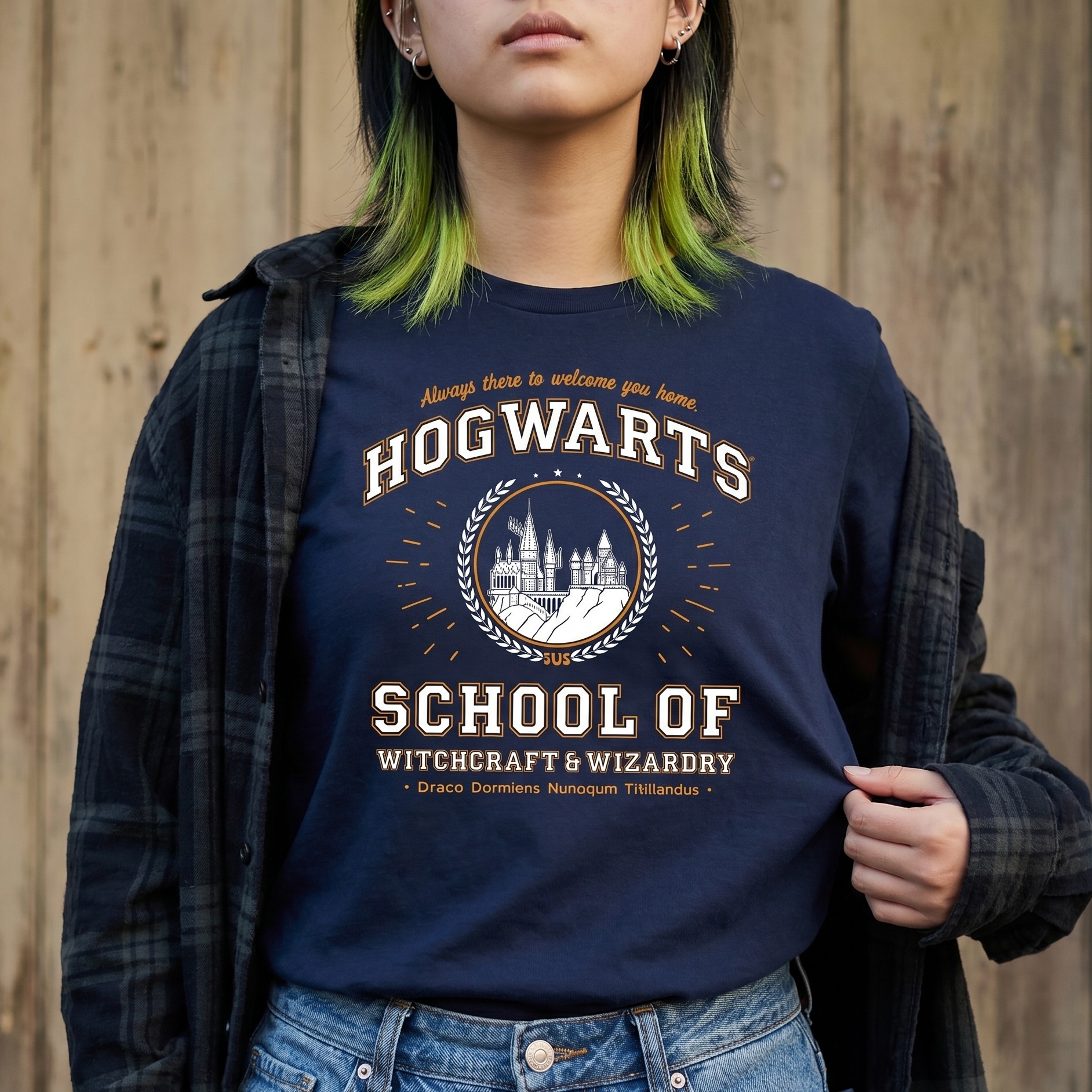 Hogwarts School T-shirt blauw - Harry Potter