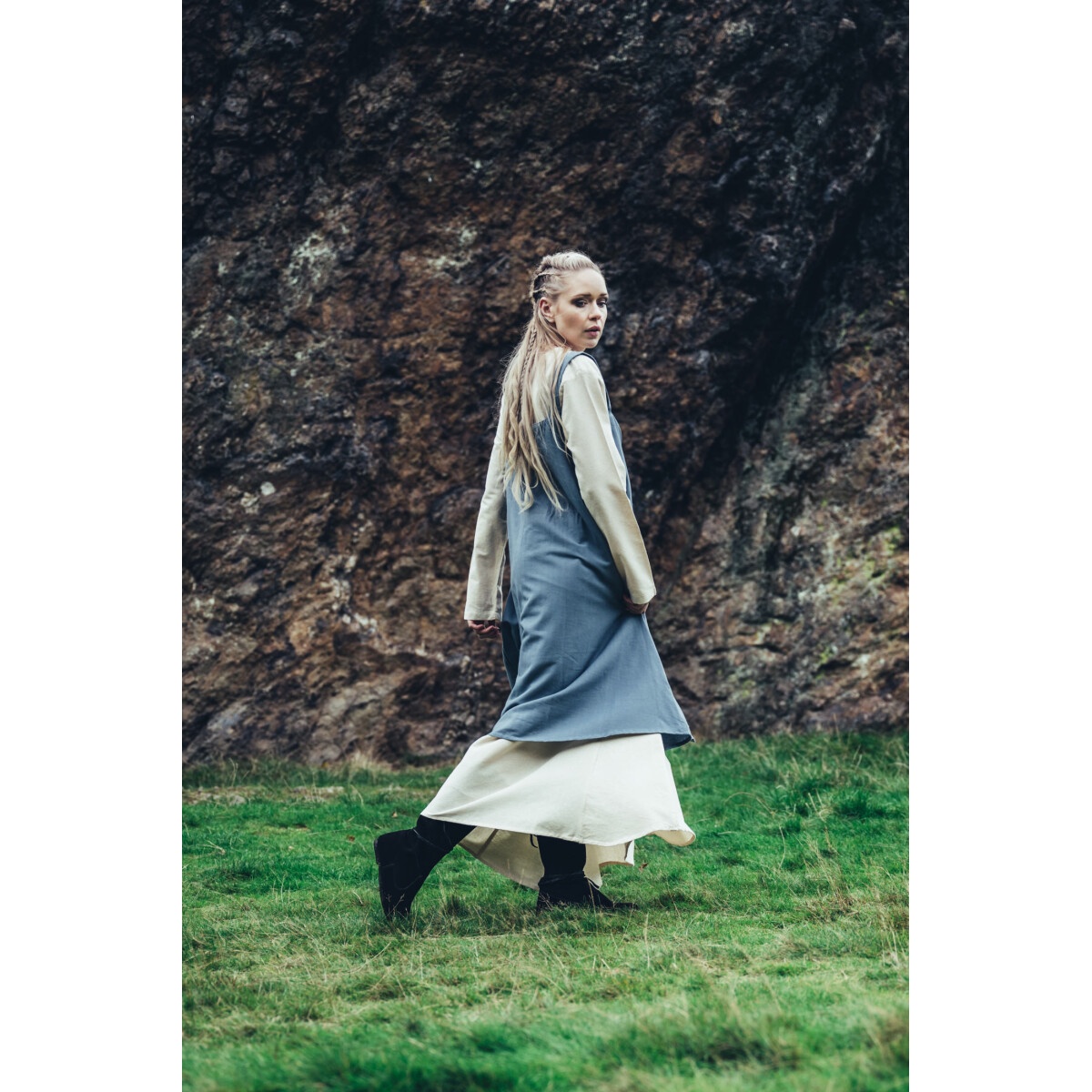 Medieval Viking Overdress Inka dove blue