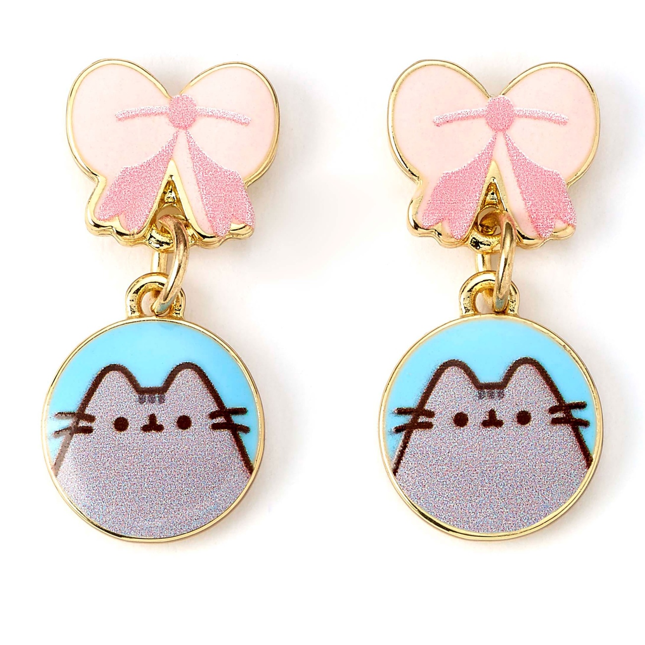 Pusheen Oorhangers Pink Bows