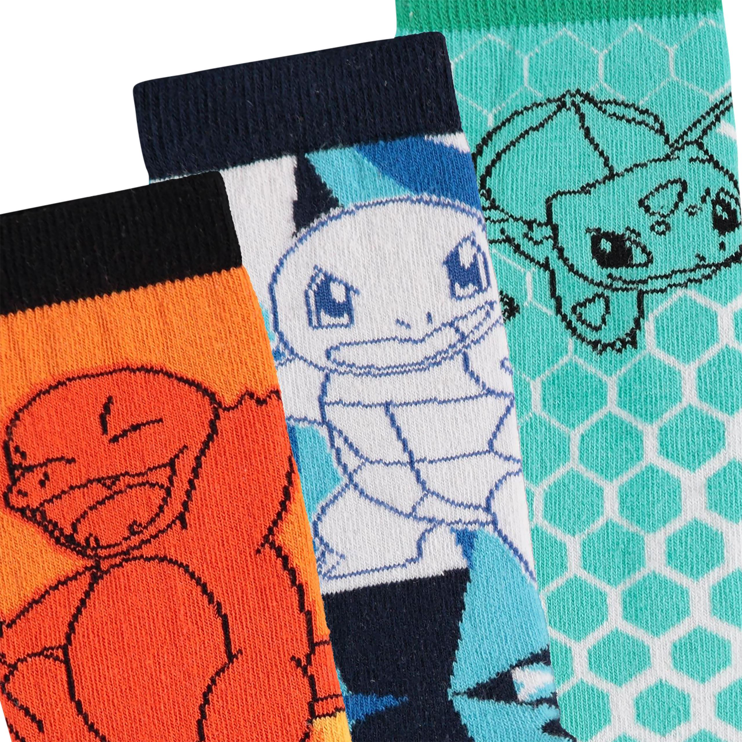 Pokemon - Charmander, Squirtle, Bulbasaur Socks 3-piece Set