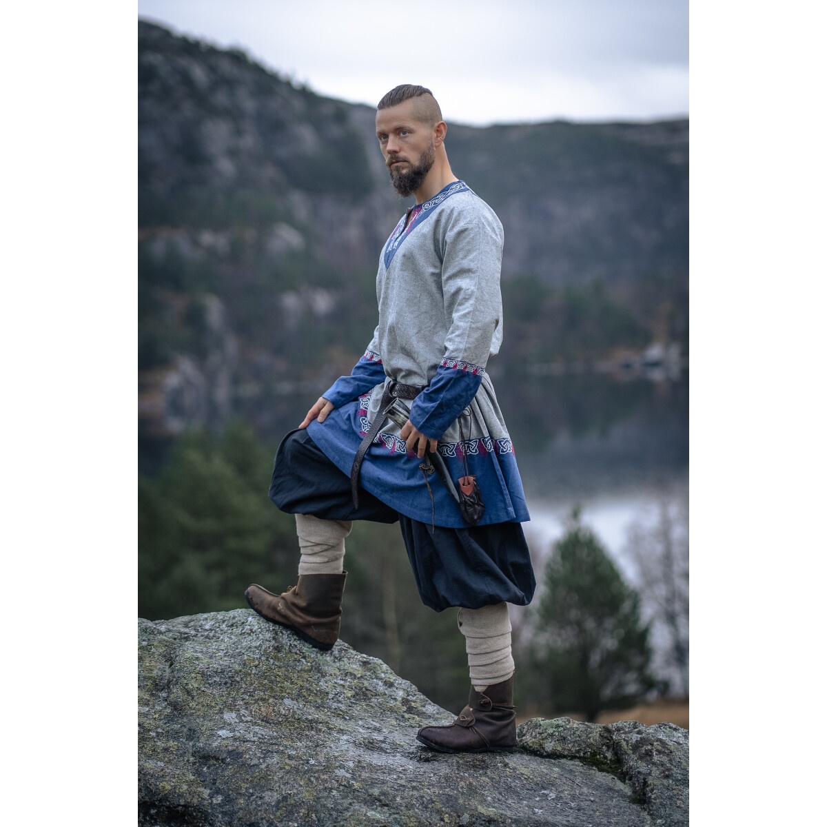 Tunique viking médiévale Freydis gris