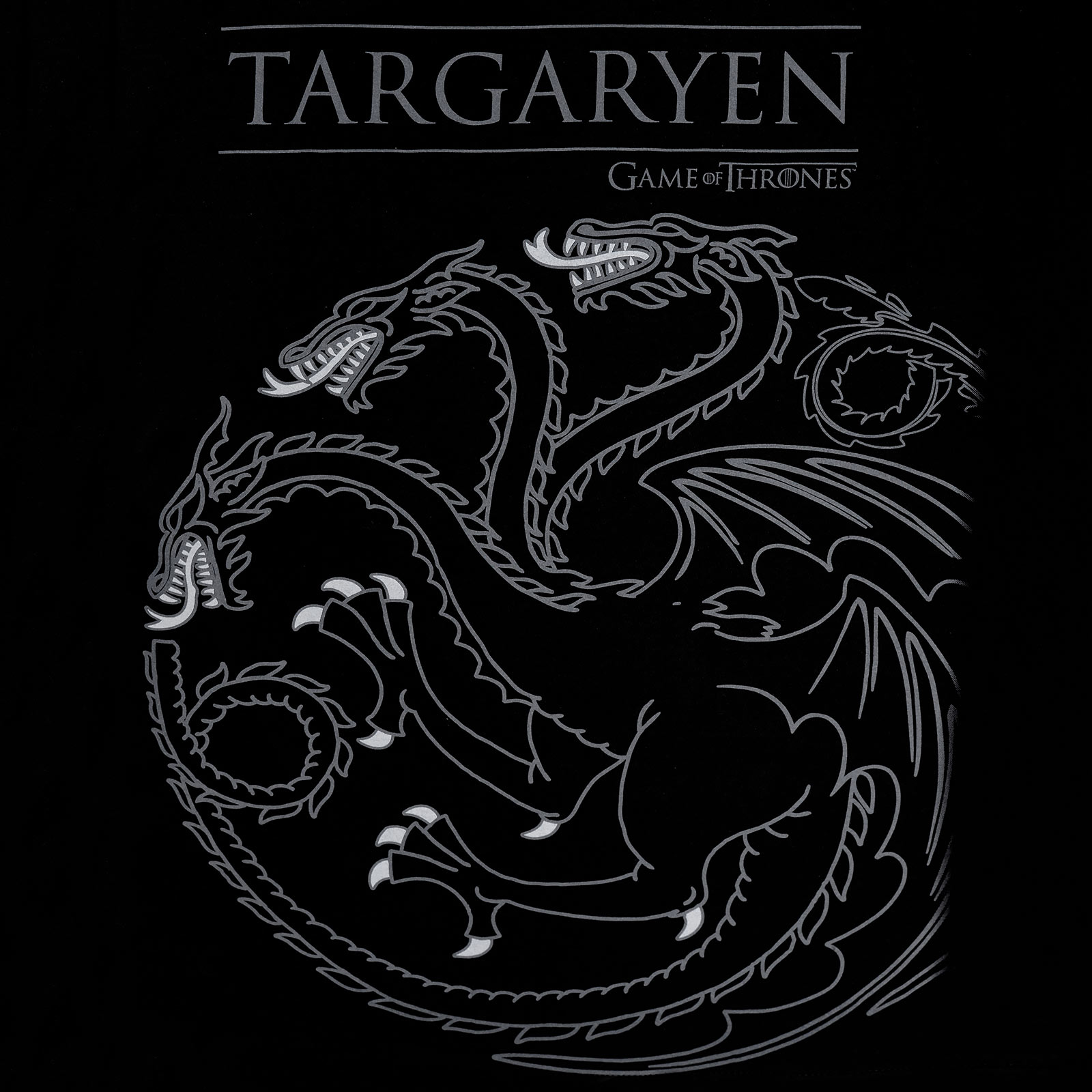 Game of Thrones - T-shirt noir Maison Targaryen
