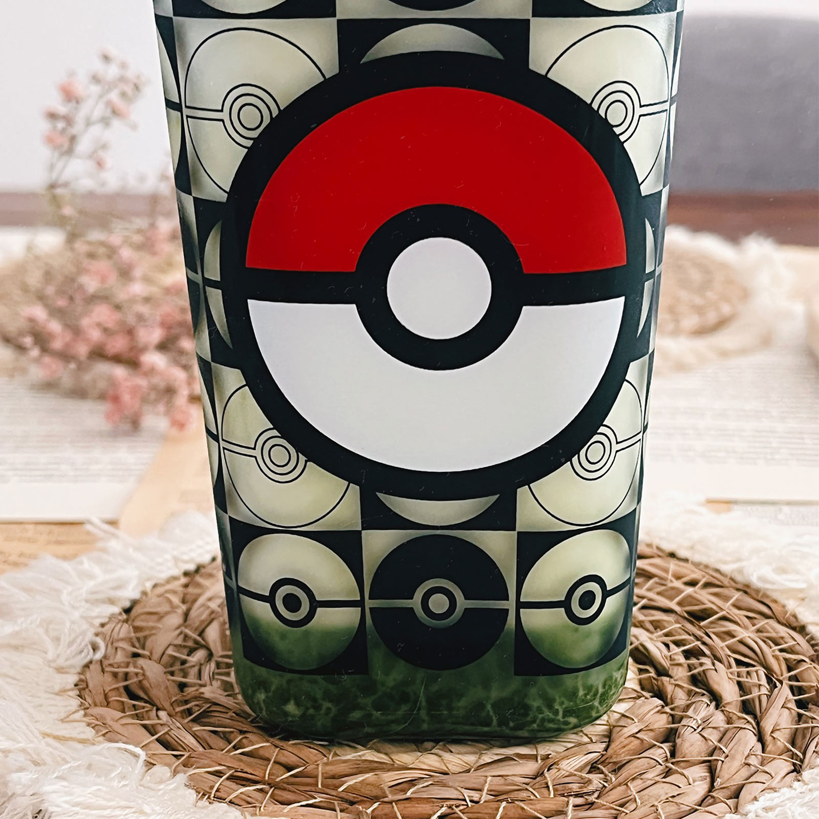 Pokemon - Bicchiere Pokeball con cannucce