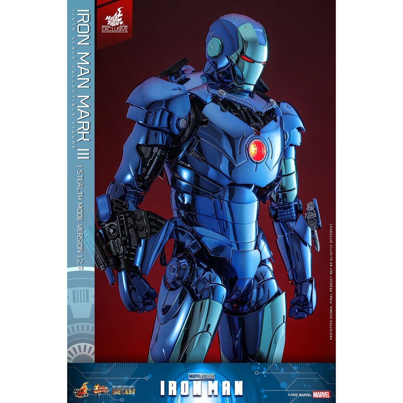 Iron Man Movie Masterpiece Diecast figurka akcji 1/6 Iron Man Mark III (Stealth Mode Ver.) 2.0 Hot Toys Exclusive 33 cm