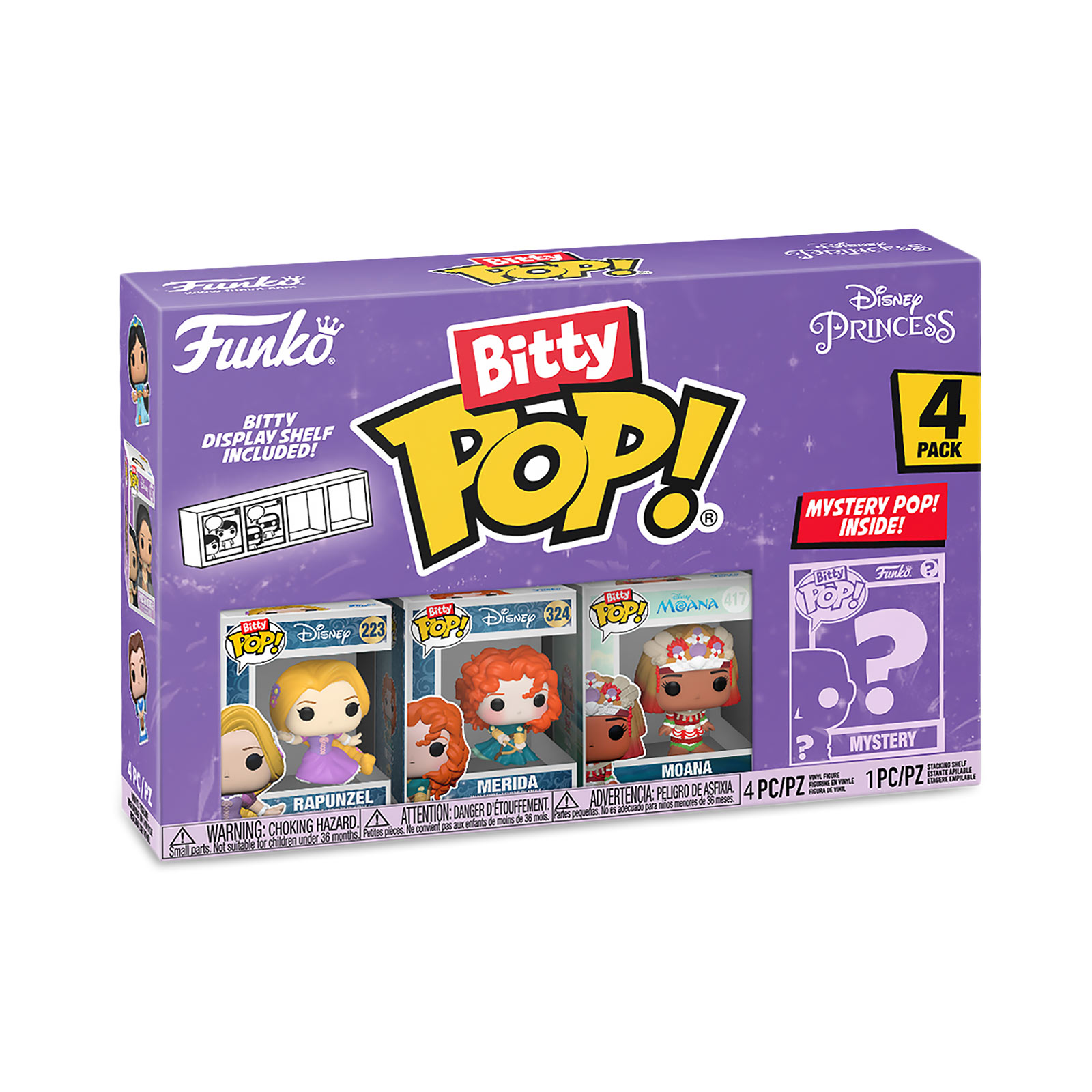 Disney Princess - Funko Bitty Pop Set di 4 figure Serie 4