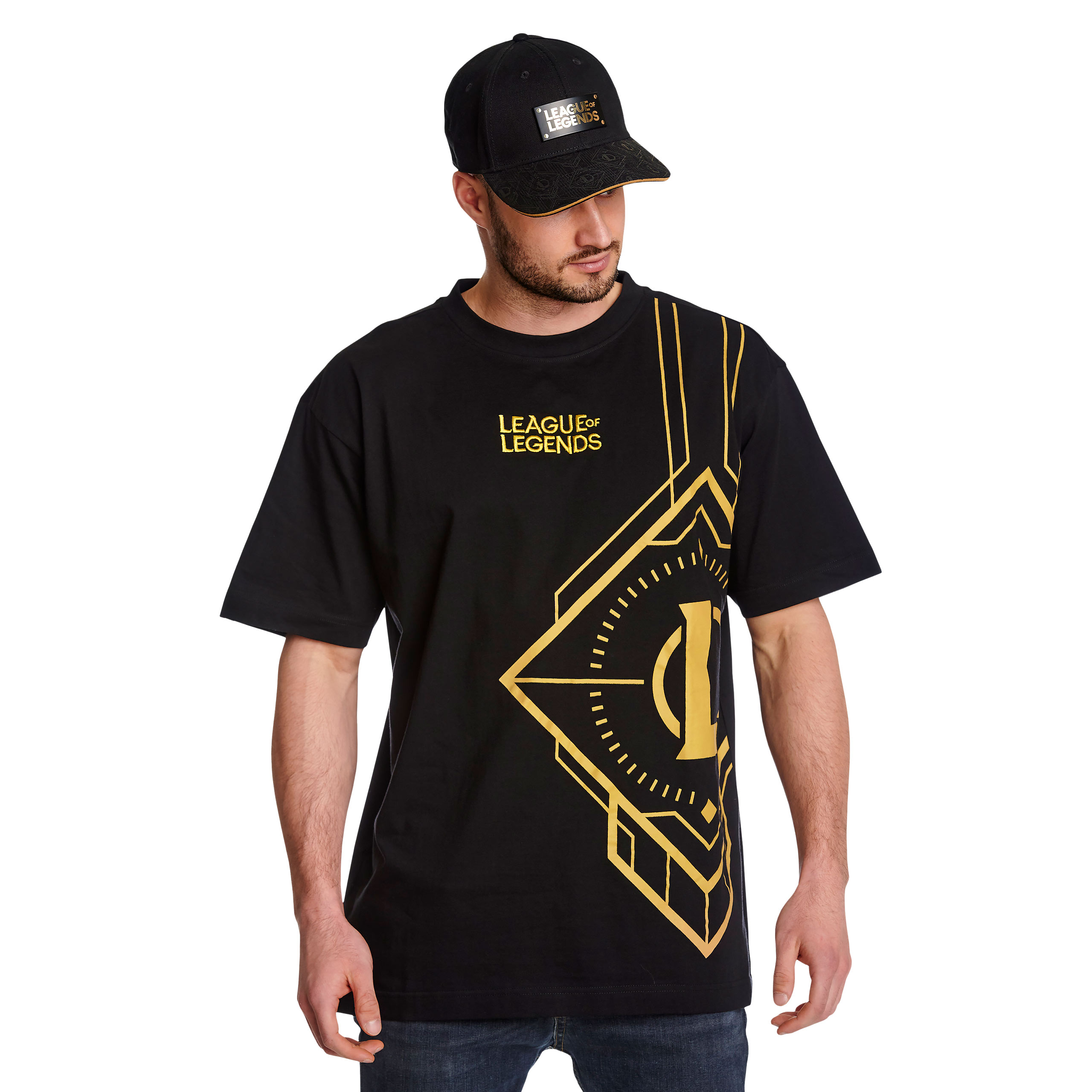League of Legends - Gouden Logo T-Shirt zwart