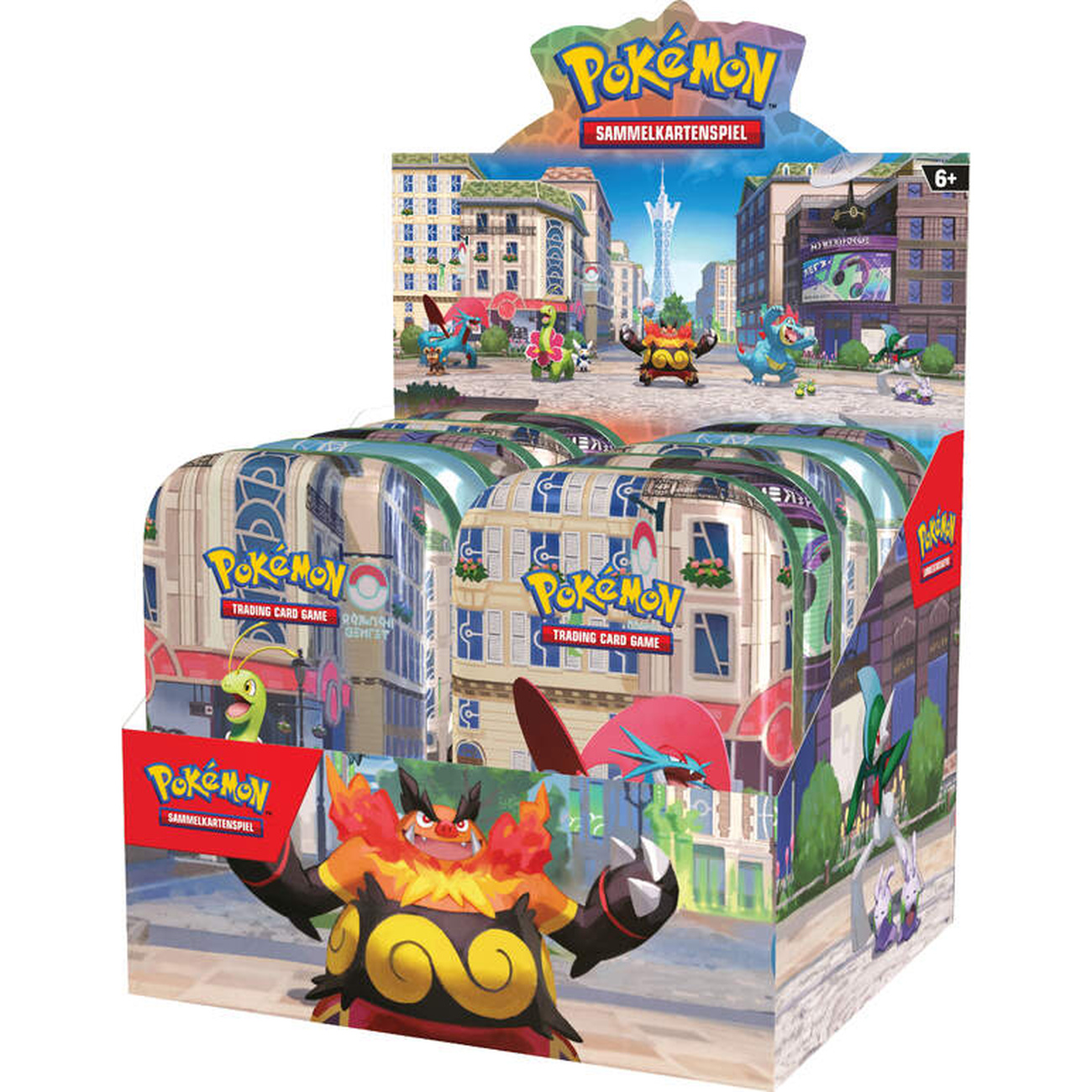 Pokémon - Ciudad Luminalia caja mini lata para cartas coleccionables