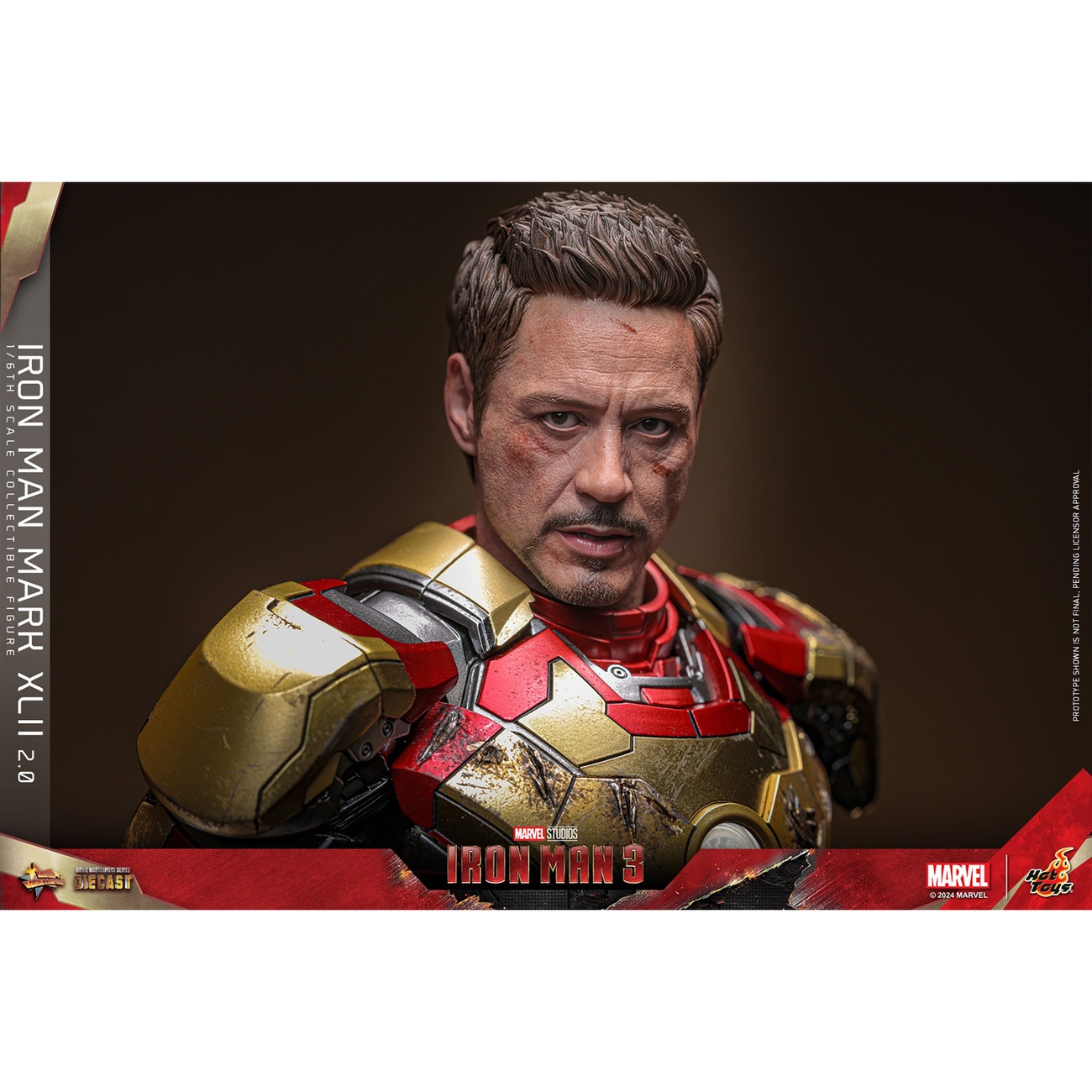 Iron Man 3 - Figura de acción Diecast Masterpiece Iron Man Mark XLII 1:6 Deluxe