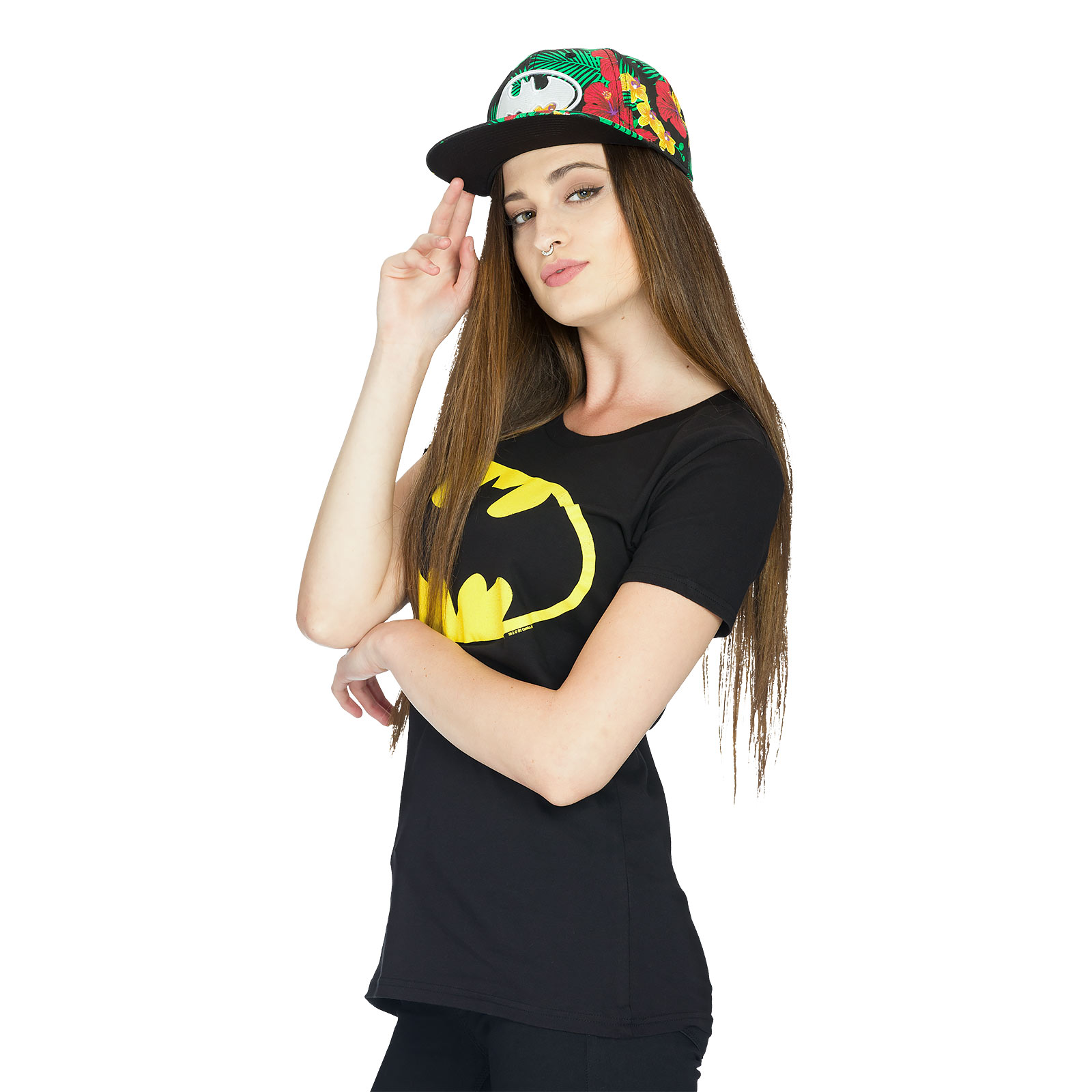 Batman - T-shirt pour filles logo noir