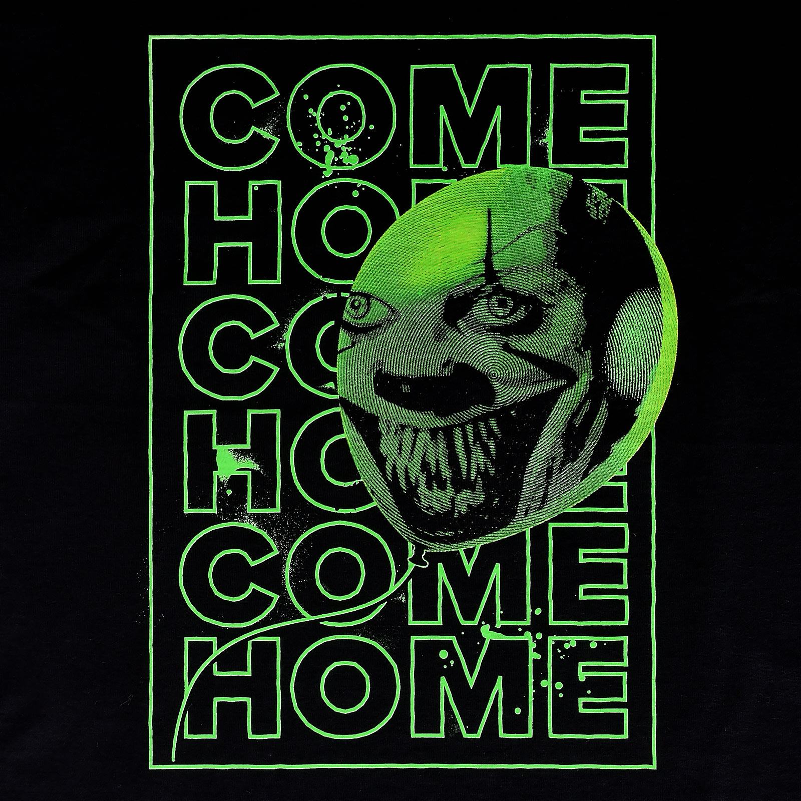 Stephen King's IT - Kom Thuis Glow in the Dark T-Shirt Zwart