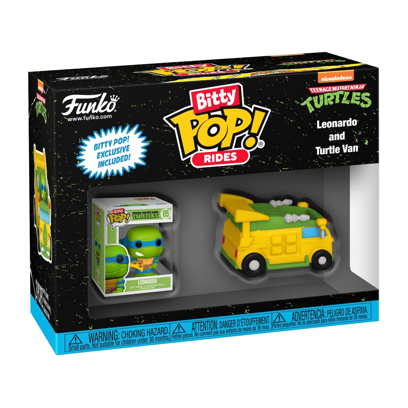 Teenage Mutant Ninja Turtles POP! Rides figurine en vinyle Leonardo avec van 2,5 cm