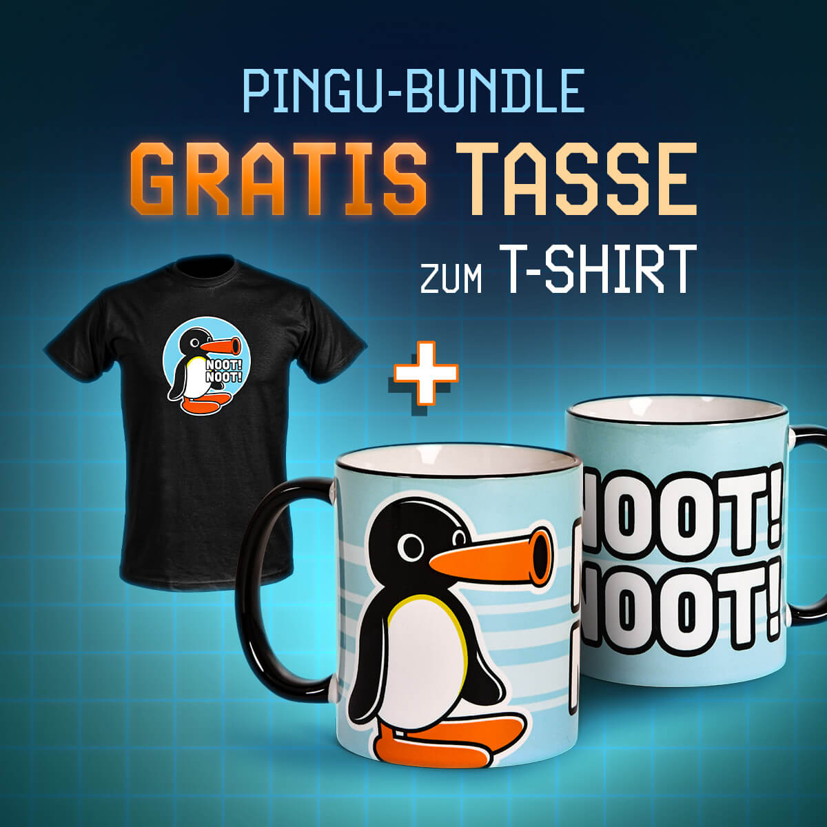 Pingu Bundle: Gratis Tasse zum T-Shirt