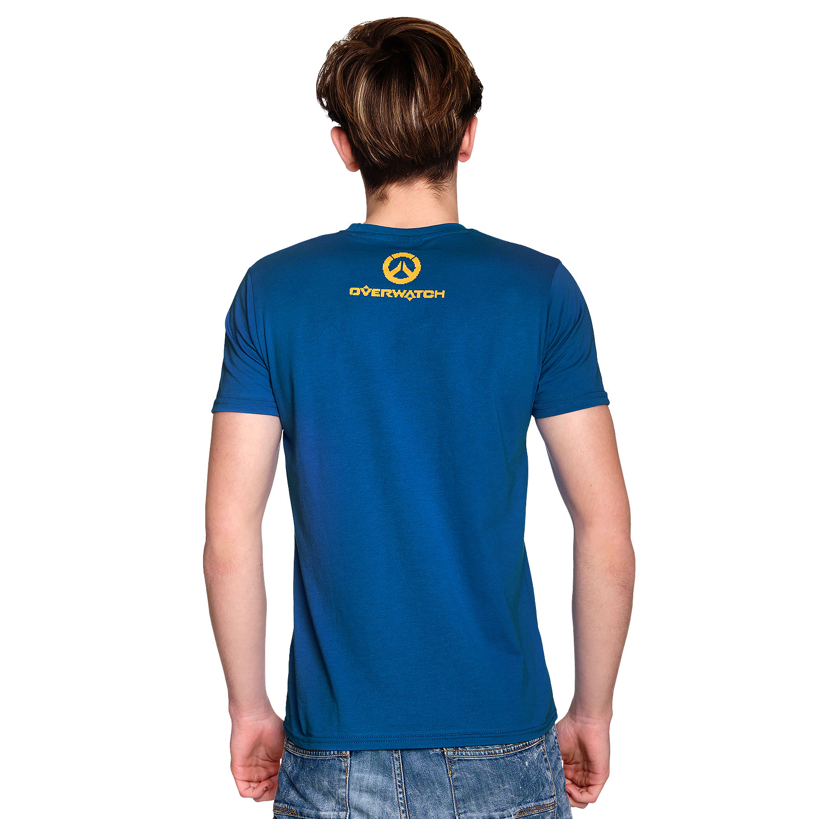 Overwatch - Pharah Pixel T-Shirt Blauw