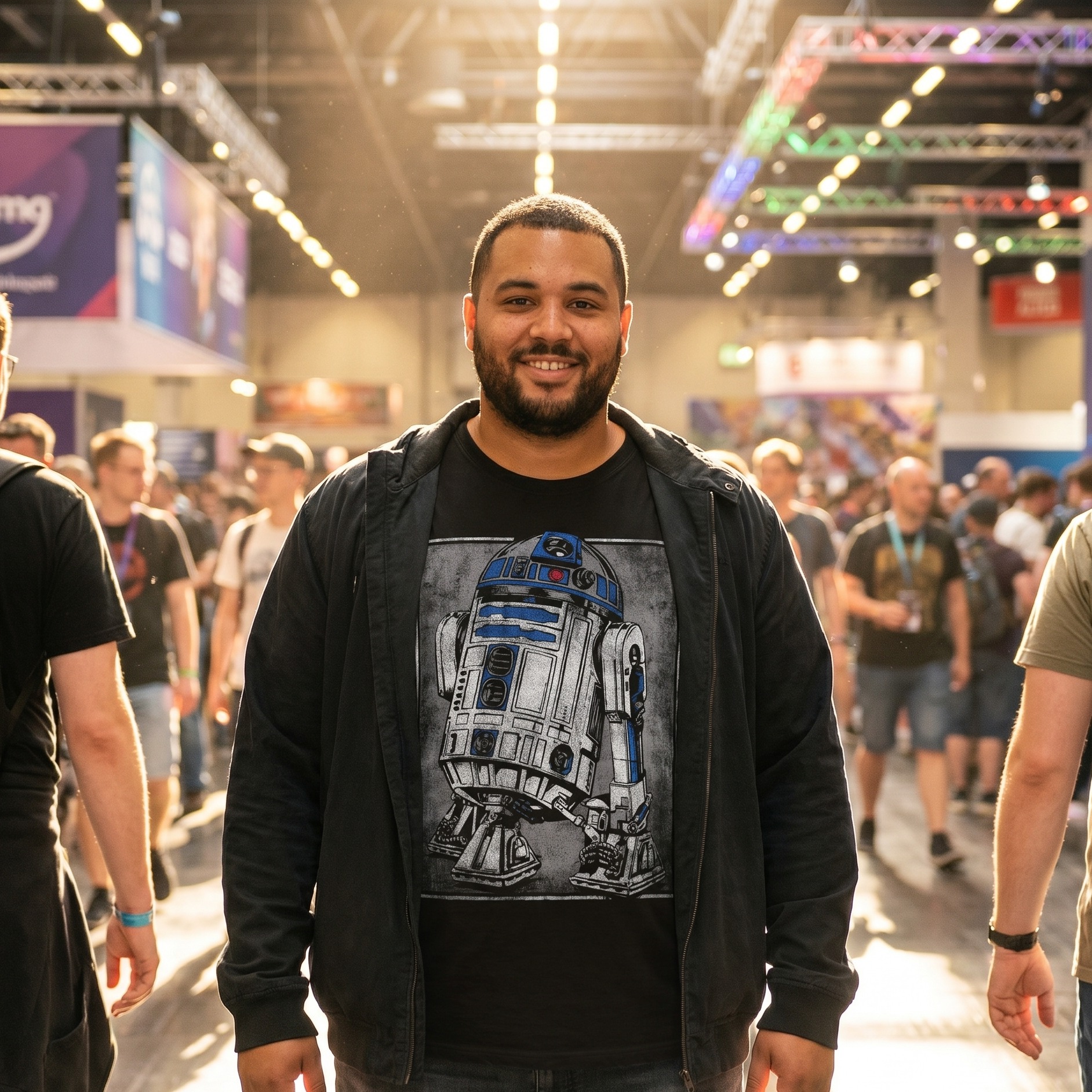 Star Wars - R2D2 Portret Koszulka czarna