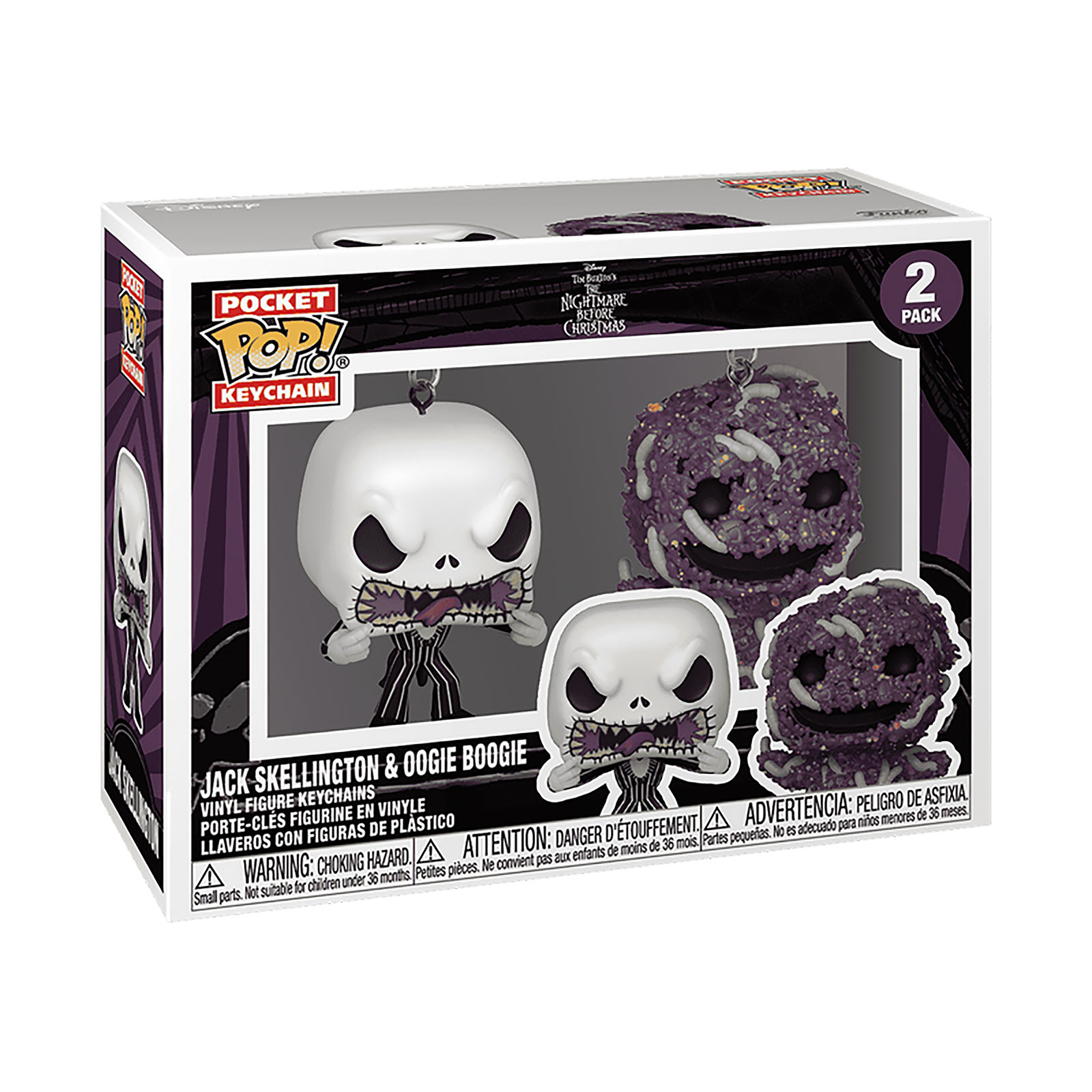 Nightmare Before Christmas - Jack en Oogie Funko Pop Sleutelhangers 2-pack