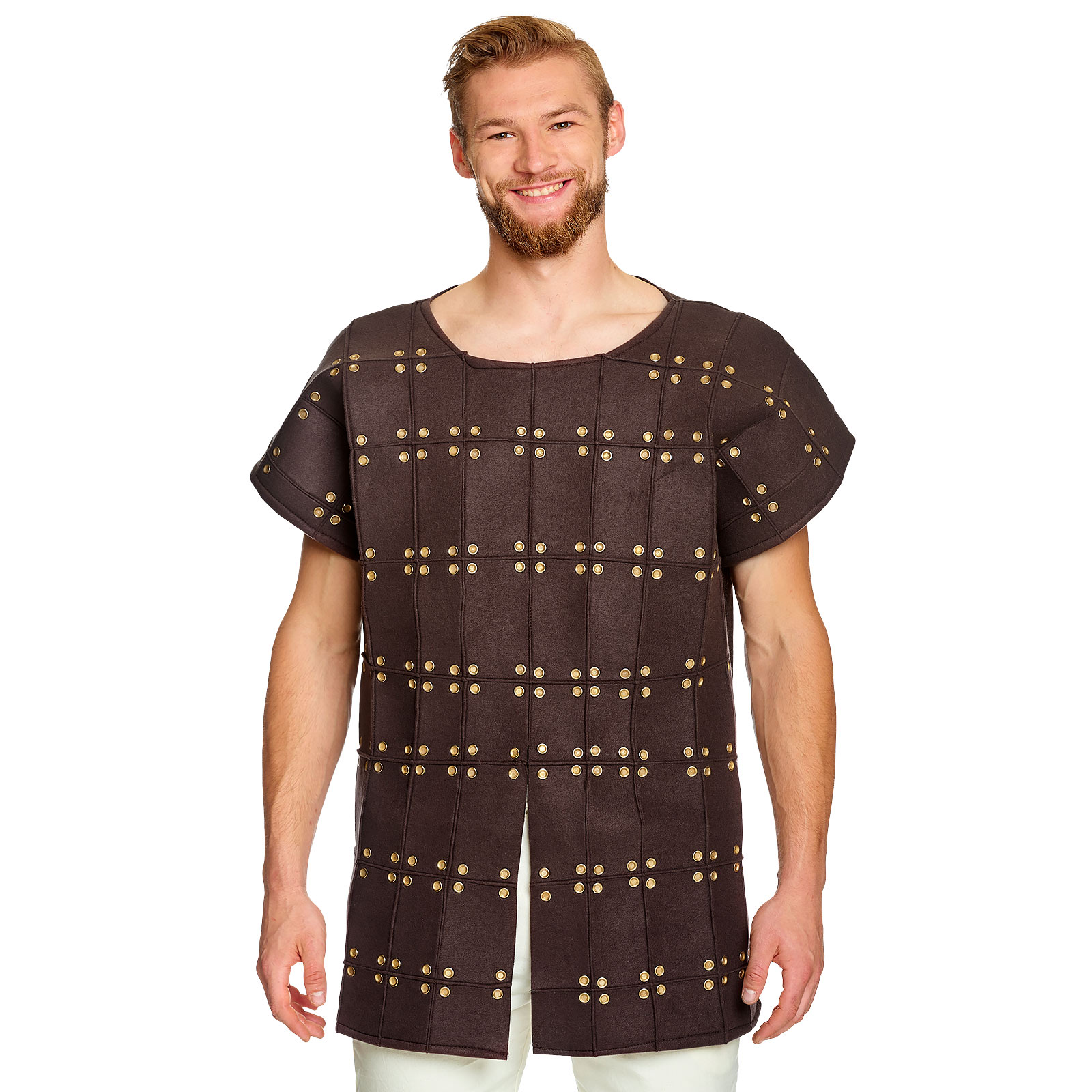 Tunique de costume médiéval pour hommes en marron