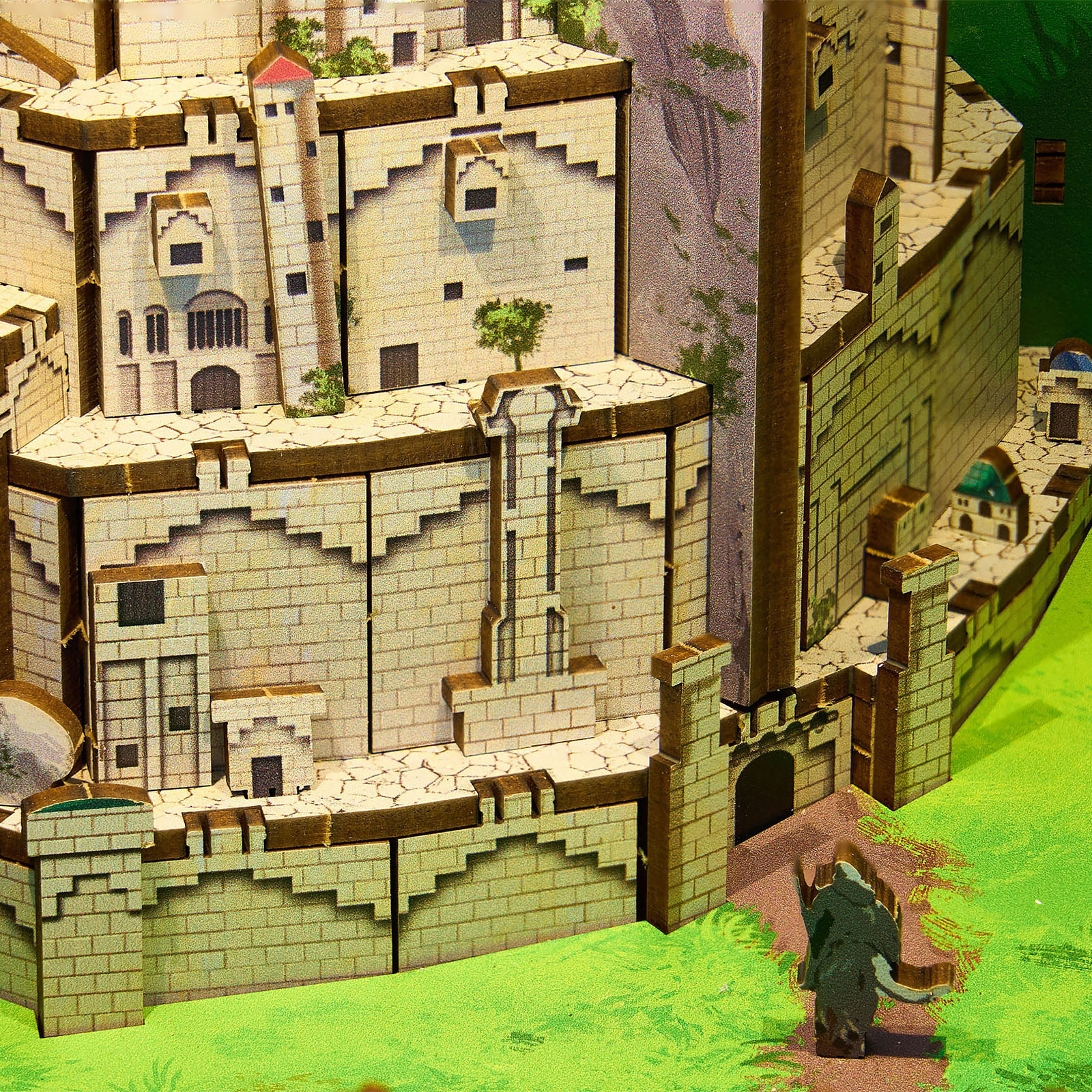 Der Herr der Ringe - Minas Tirith Book Nook Modell Bausatz Holz