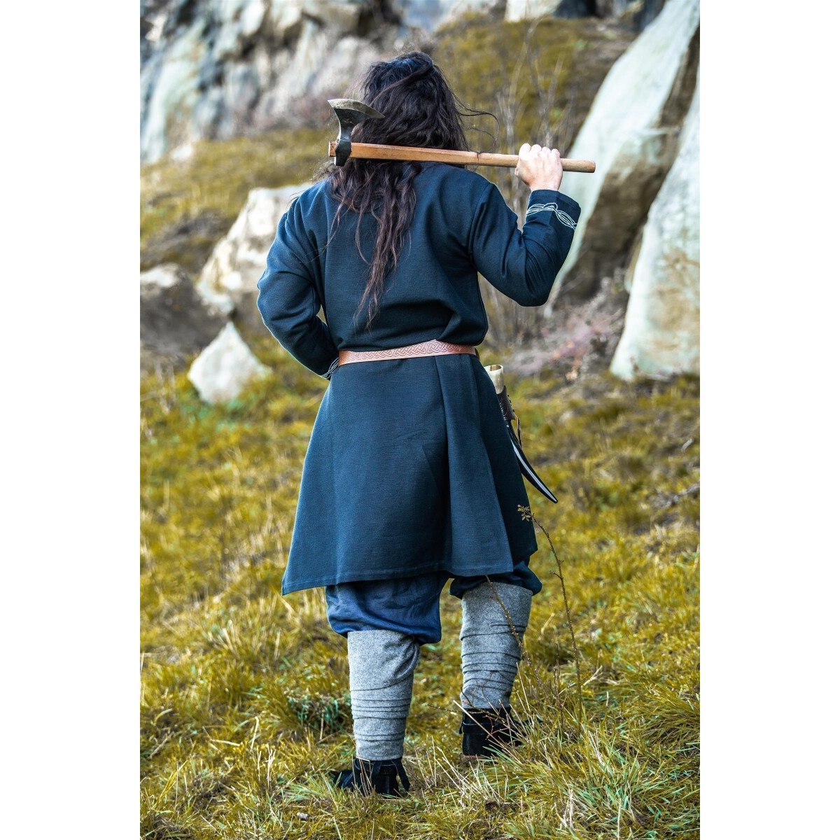 Tunique viking médiévale Snorri noir