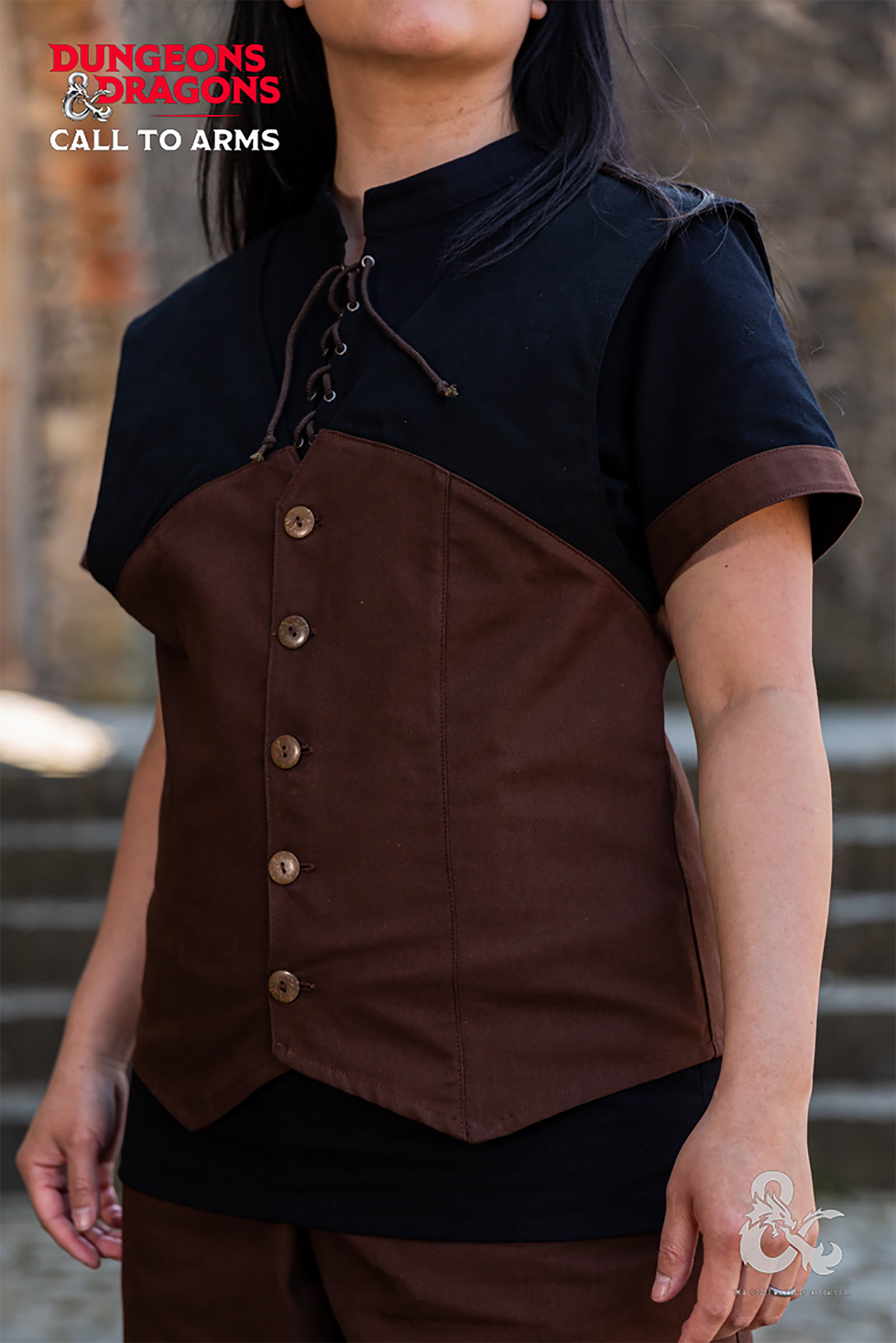 Dungeons & Dragons - Rogue Hooded Vest Brown