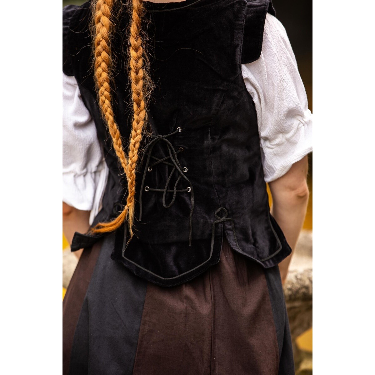 Chaleco de uniforme medieval Adaliz negro