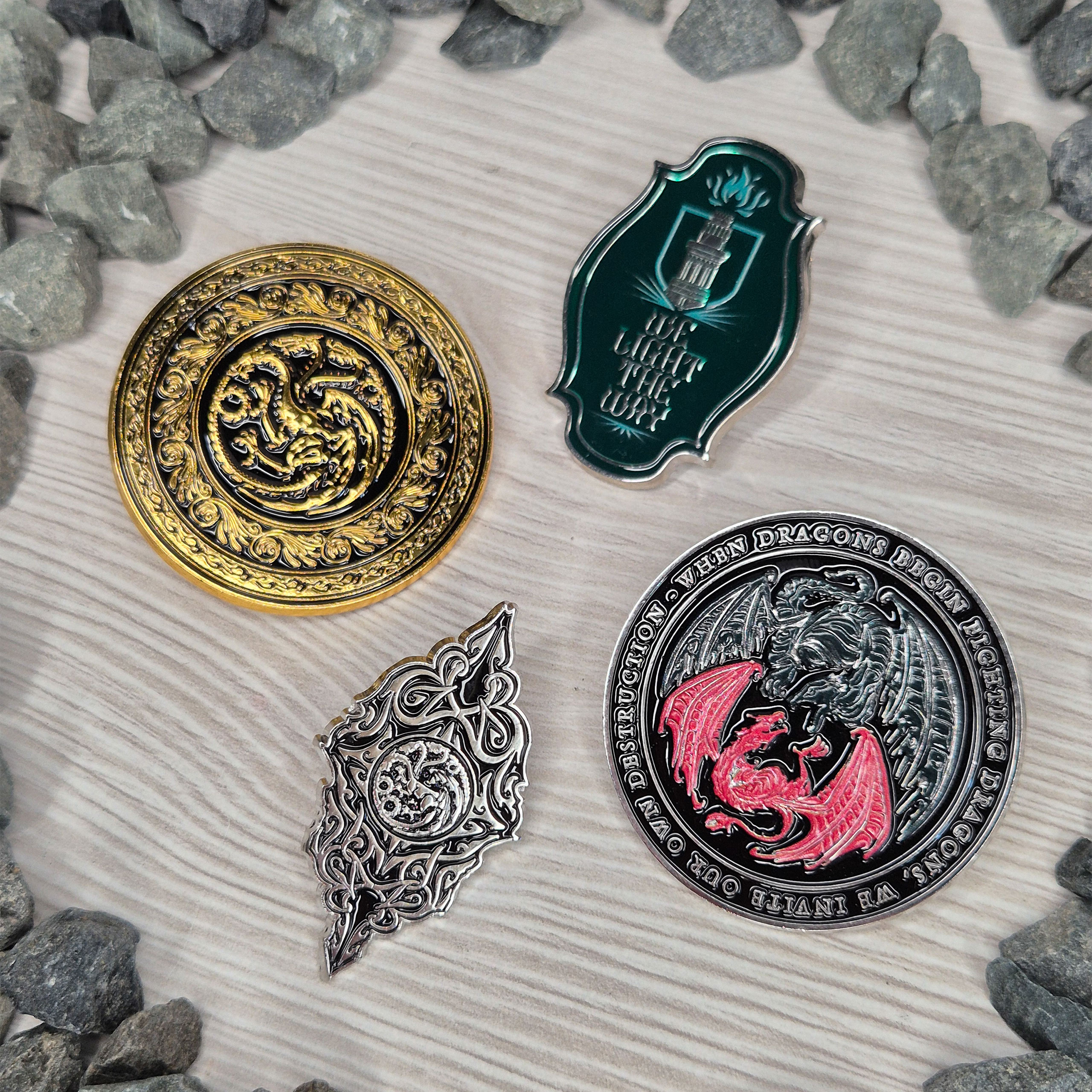 House of Dragon - Symbolen Pins 4-delige Set