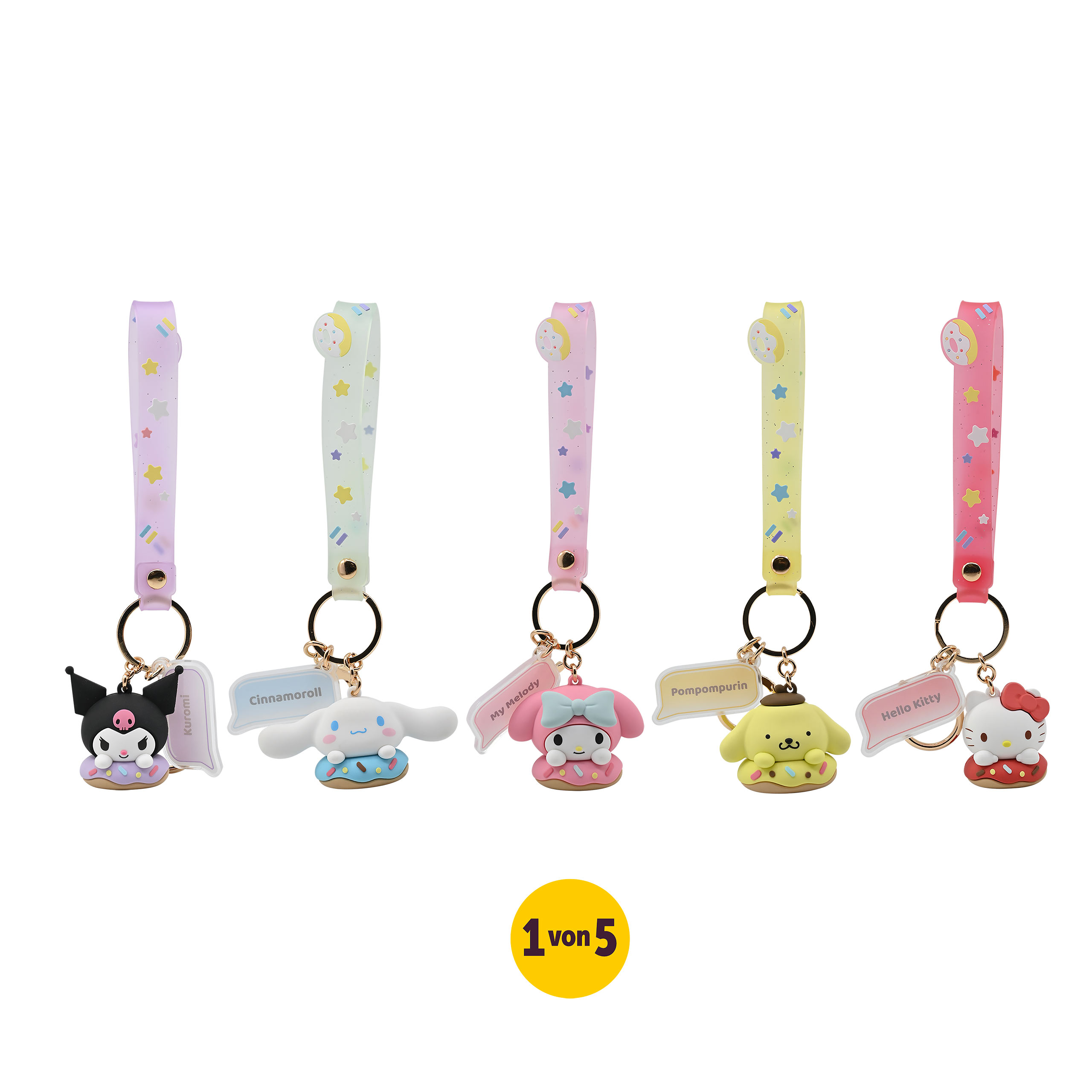 Sanrio - Porte-clés mystère de la série Hello Kitty Donuts