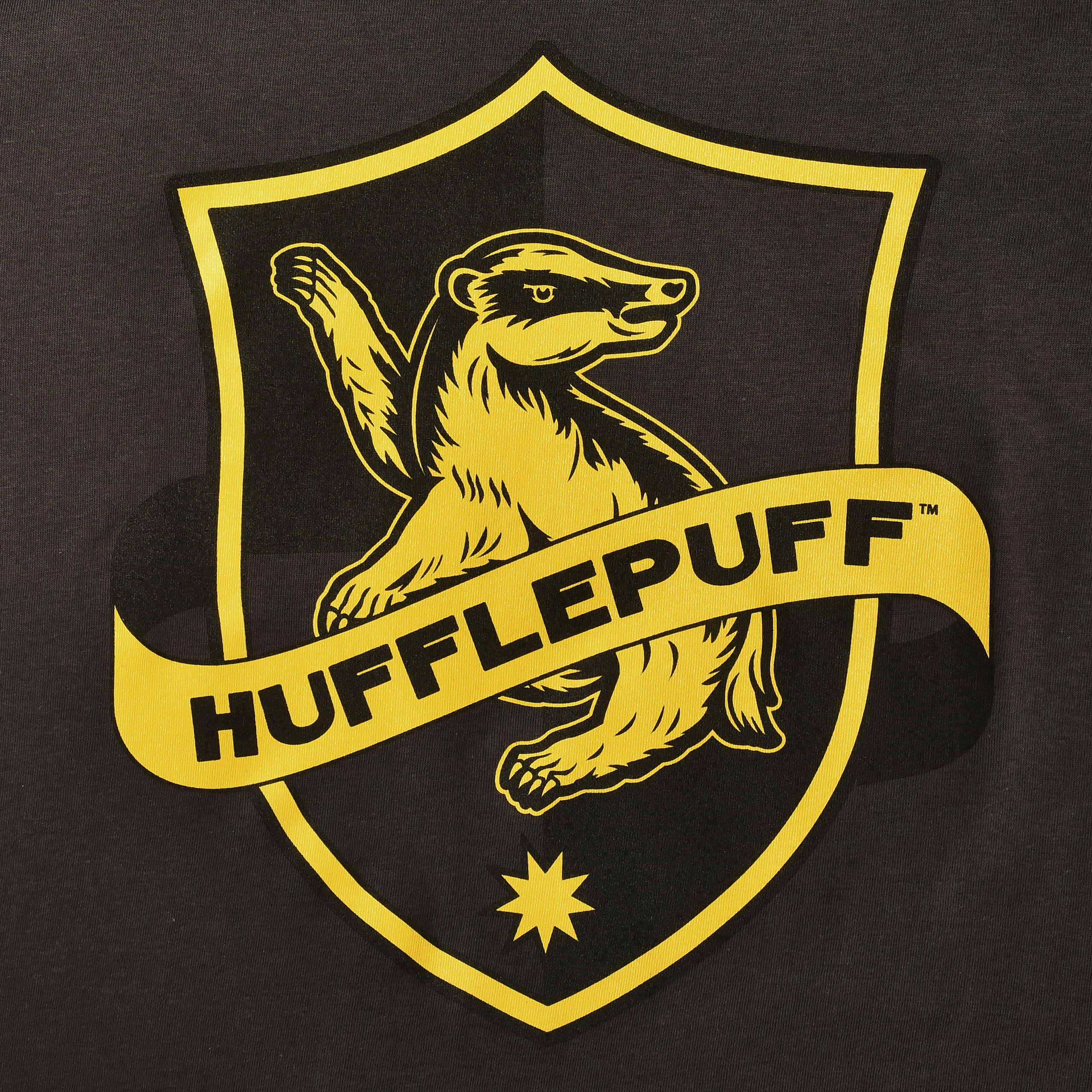 Hufflepuff Logo T-Shirt Grijs - Harry Potter
