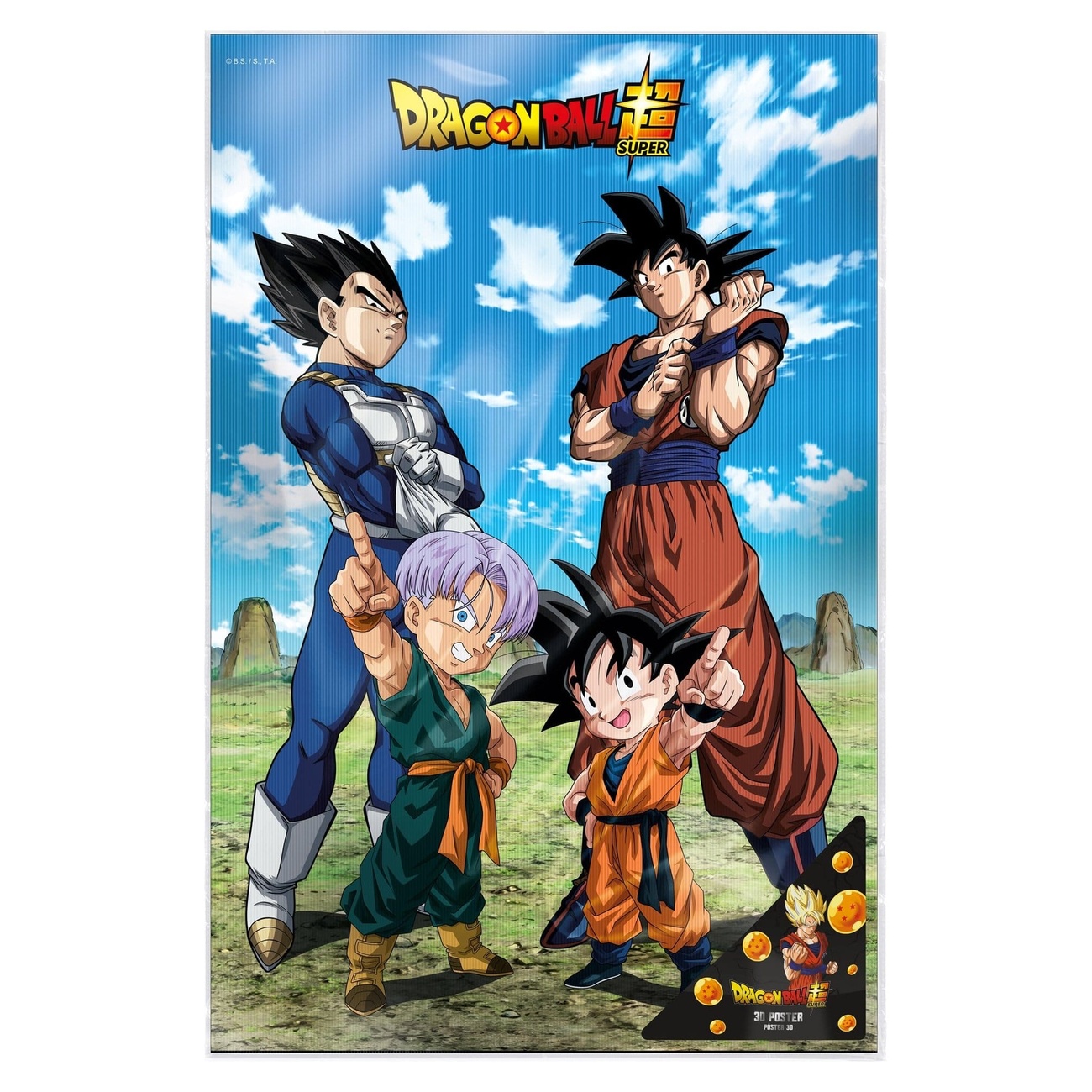 Dragon Ball Super 3D Poster Battle of Gods Goku Vegeta Family 38 x 58 cm