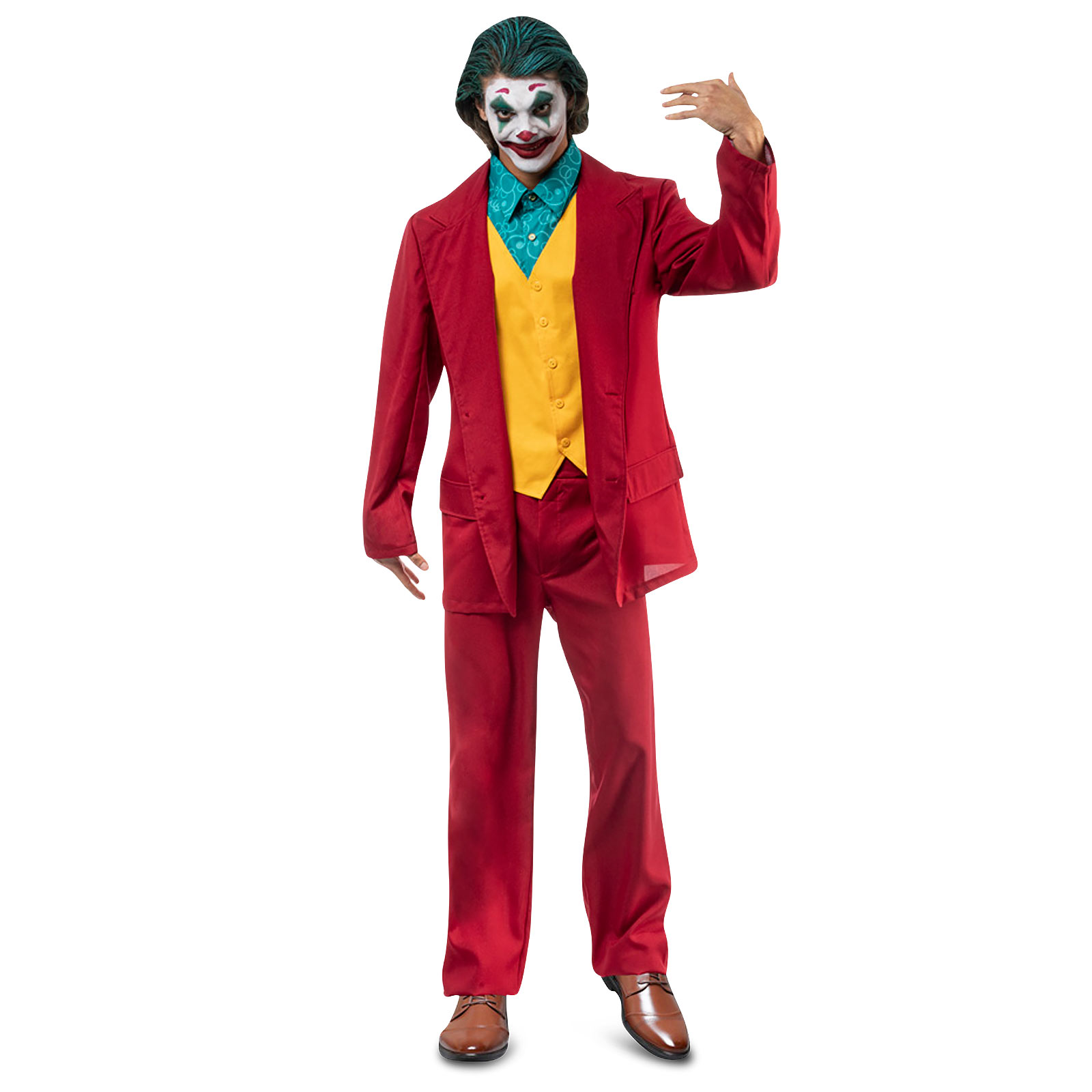 Meneer Crazy kostuum film pak voor Joker fans rood