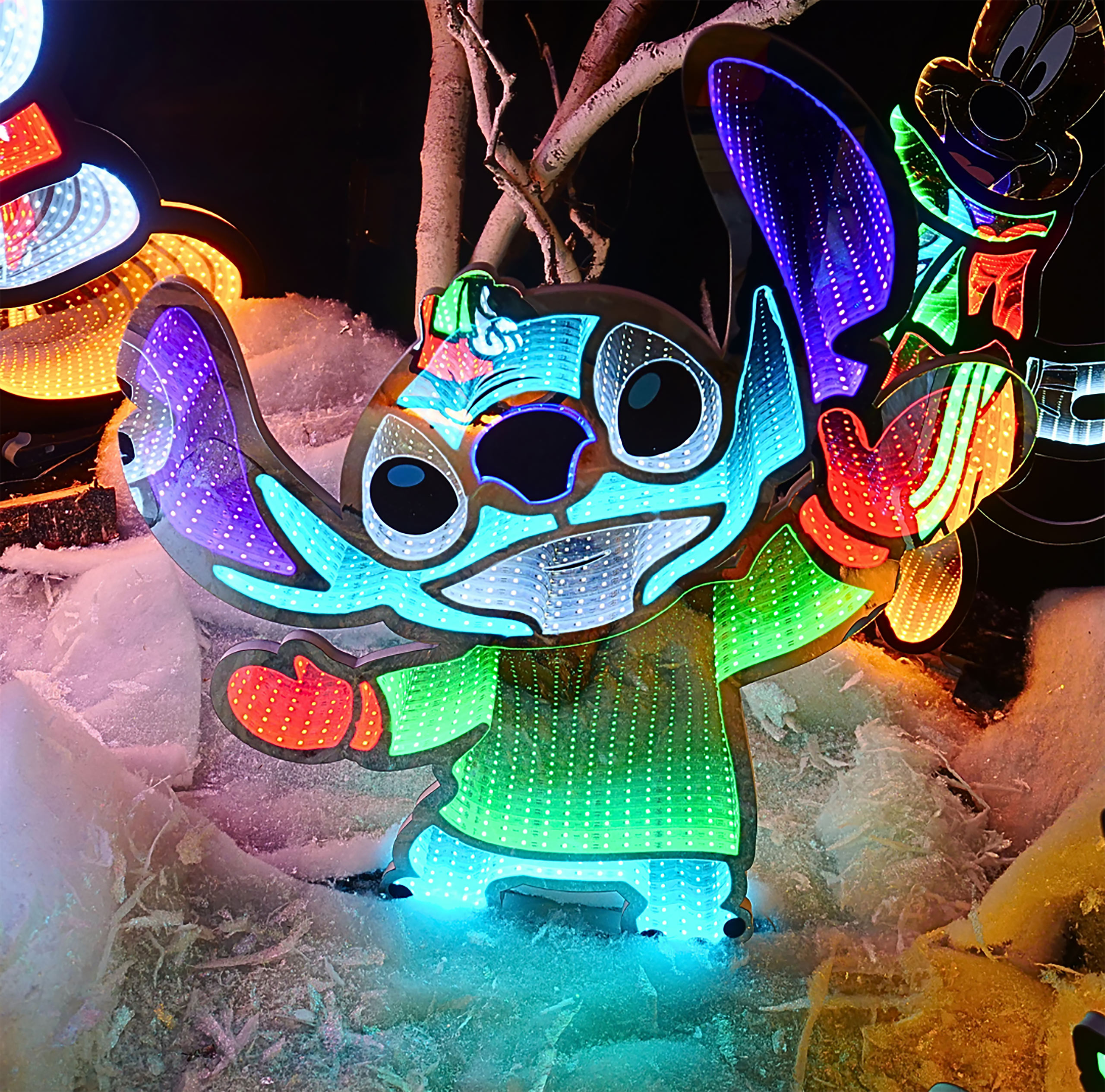 Lampada LED in acrilico Dancing Stitch - Lilo & Stitch