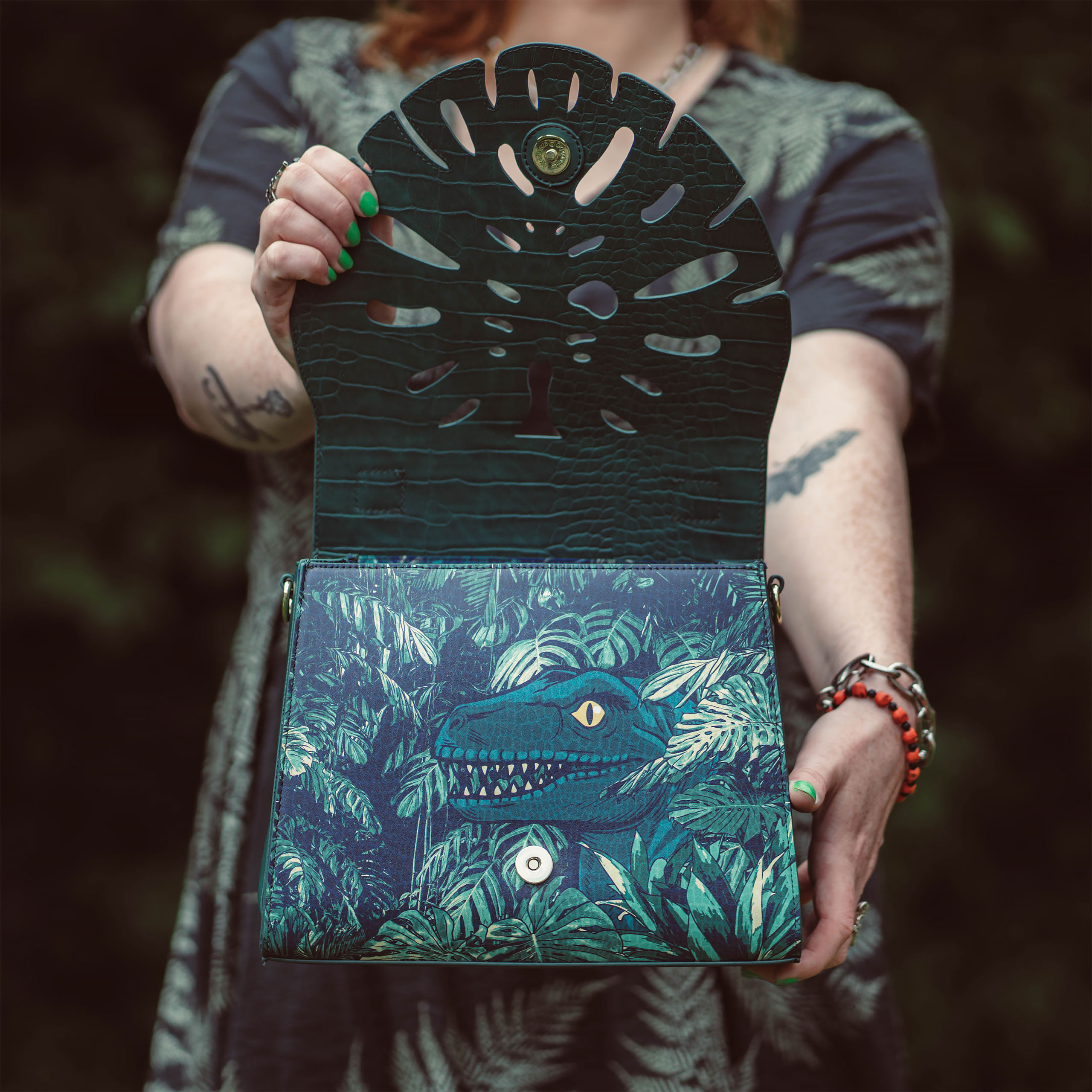 Velociraptor Glow in the Dark Crossbody Tas - Jurassic World