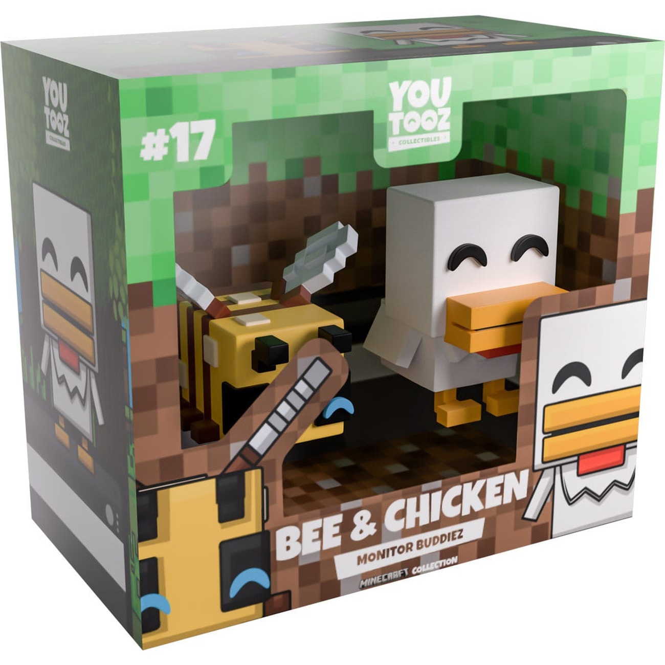 Minecraft Vinyl Figures Bee and Chicken Monitor Buddiez