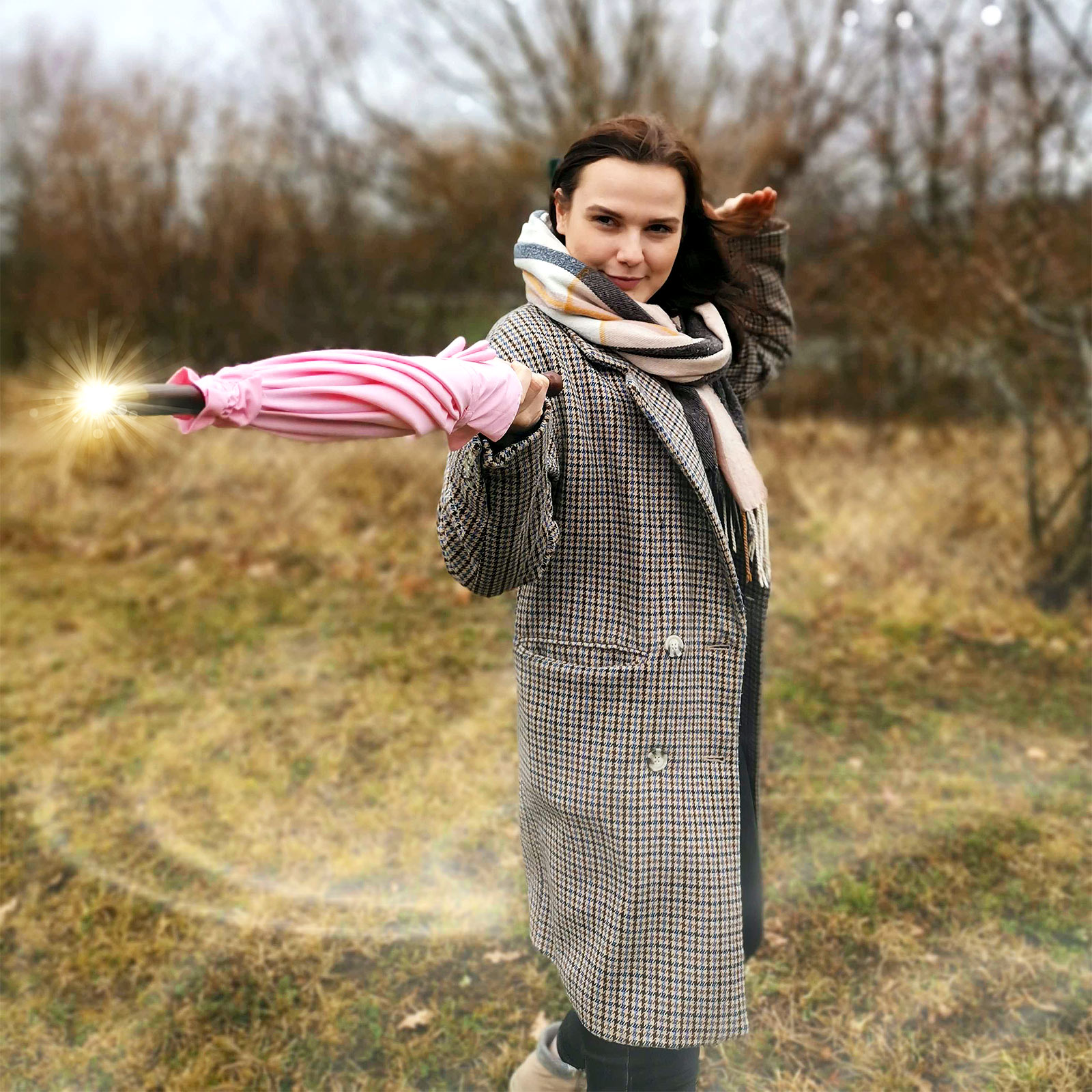 Parapluie Transparent Harry Potter Officiel - Modèle Bulle Manuel Pour Enfants Et Adultes