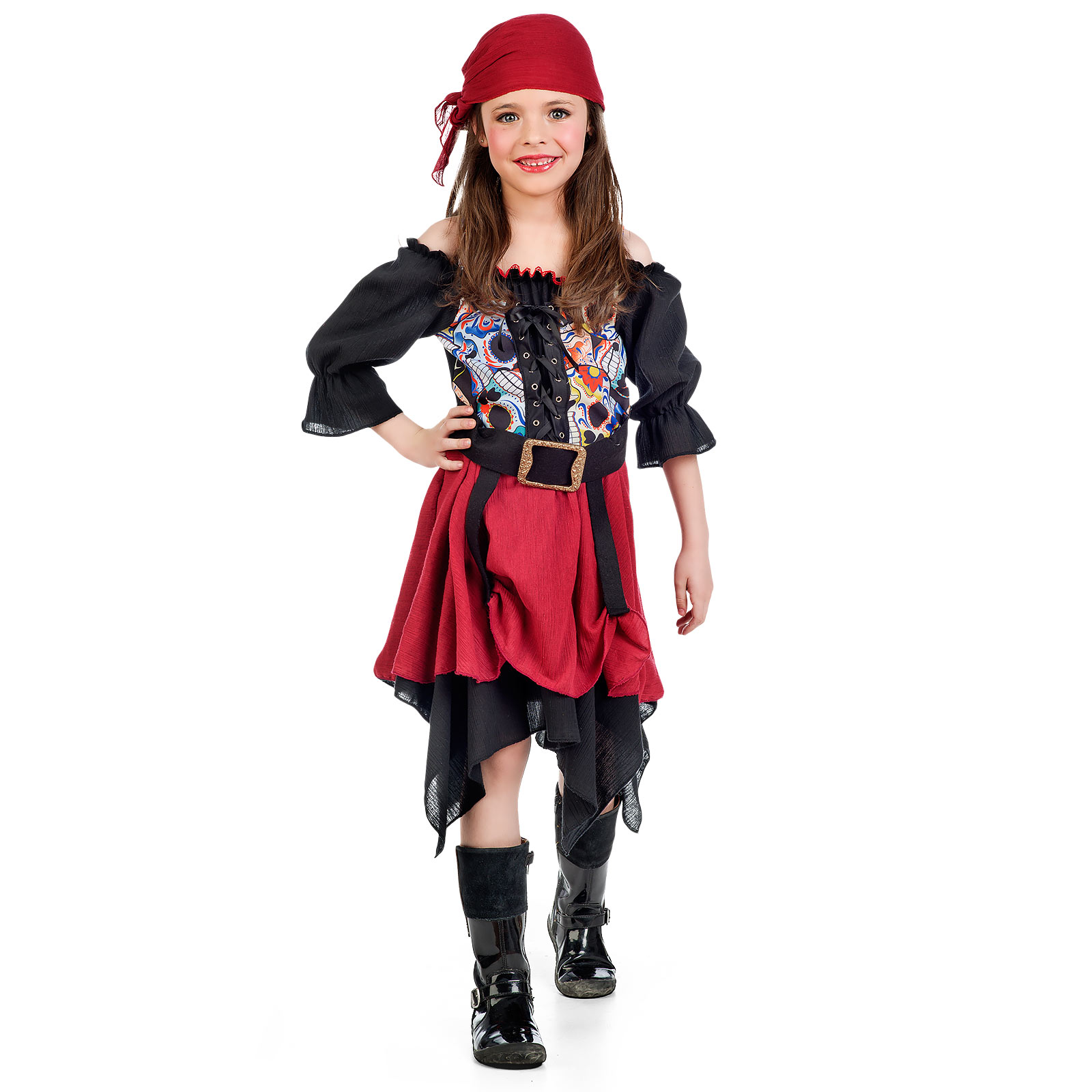 Feurige Piratin - Kostüm Mädchen