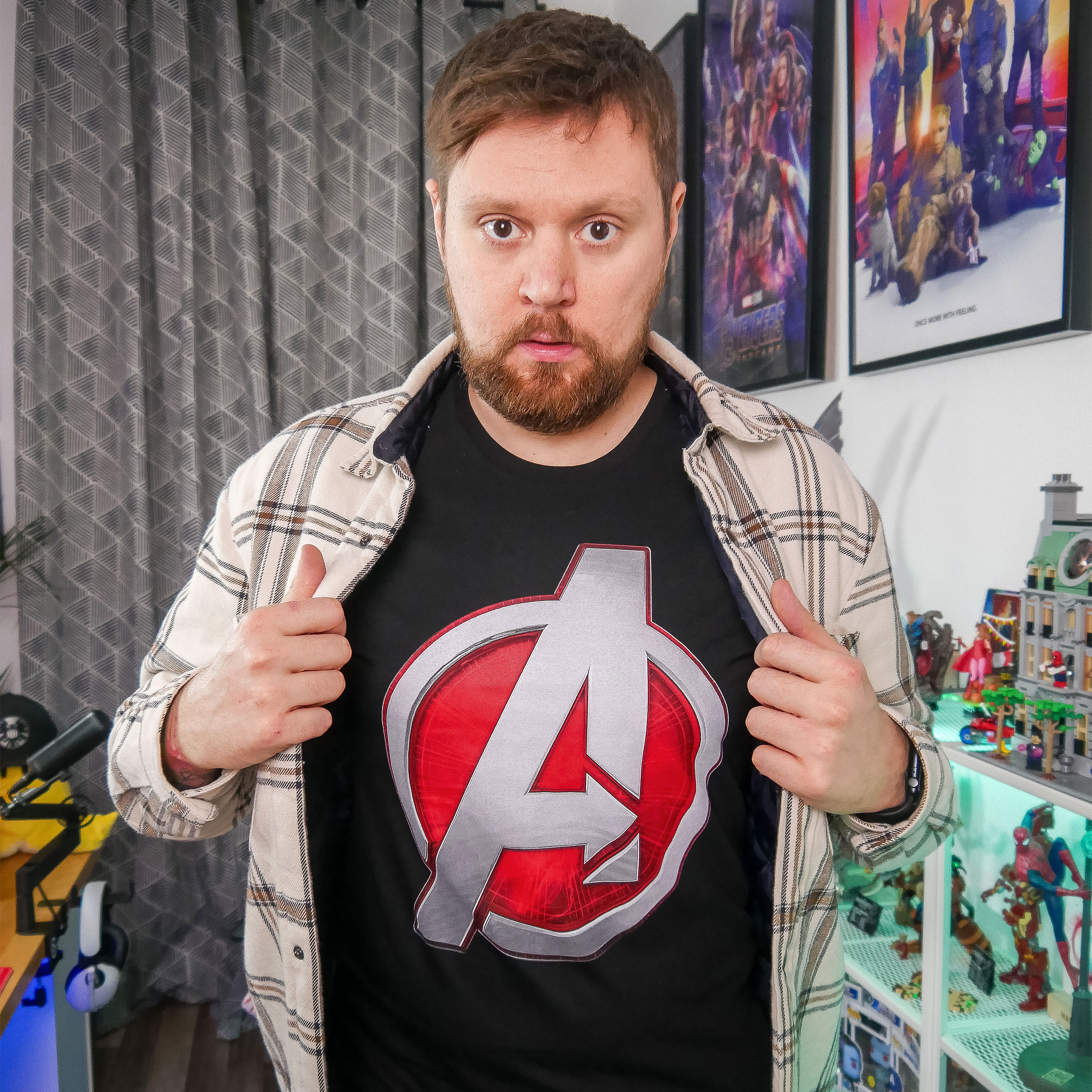 Avengers - T-Shirt Logo Argenté Noir