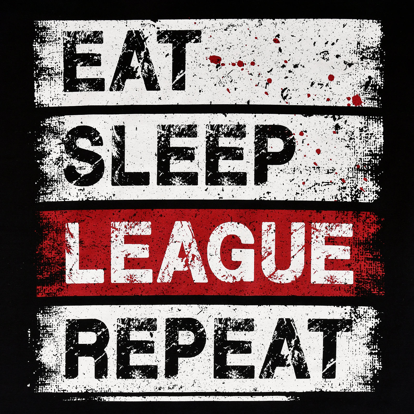 Daily Routine T-Shirt voor League of Legends Fans zwart