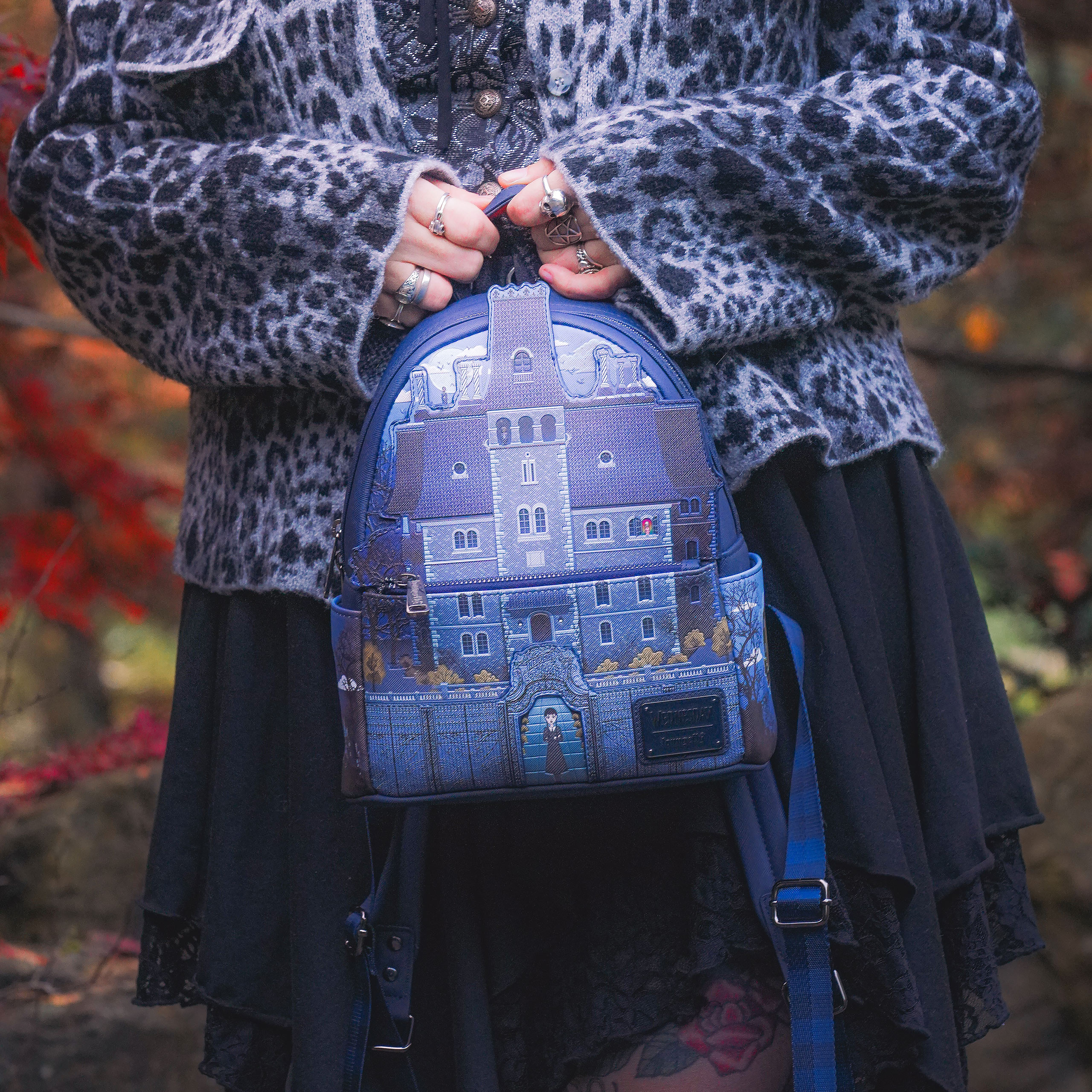 Wednesday - Nevermore Academy Glow in the Dark Mini Rucksack