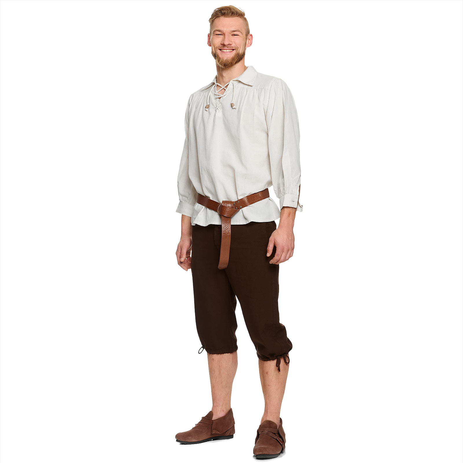 Medieval Knee Breeches with Lacing brown