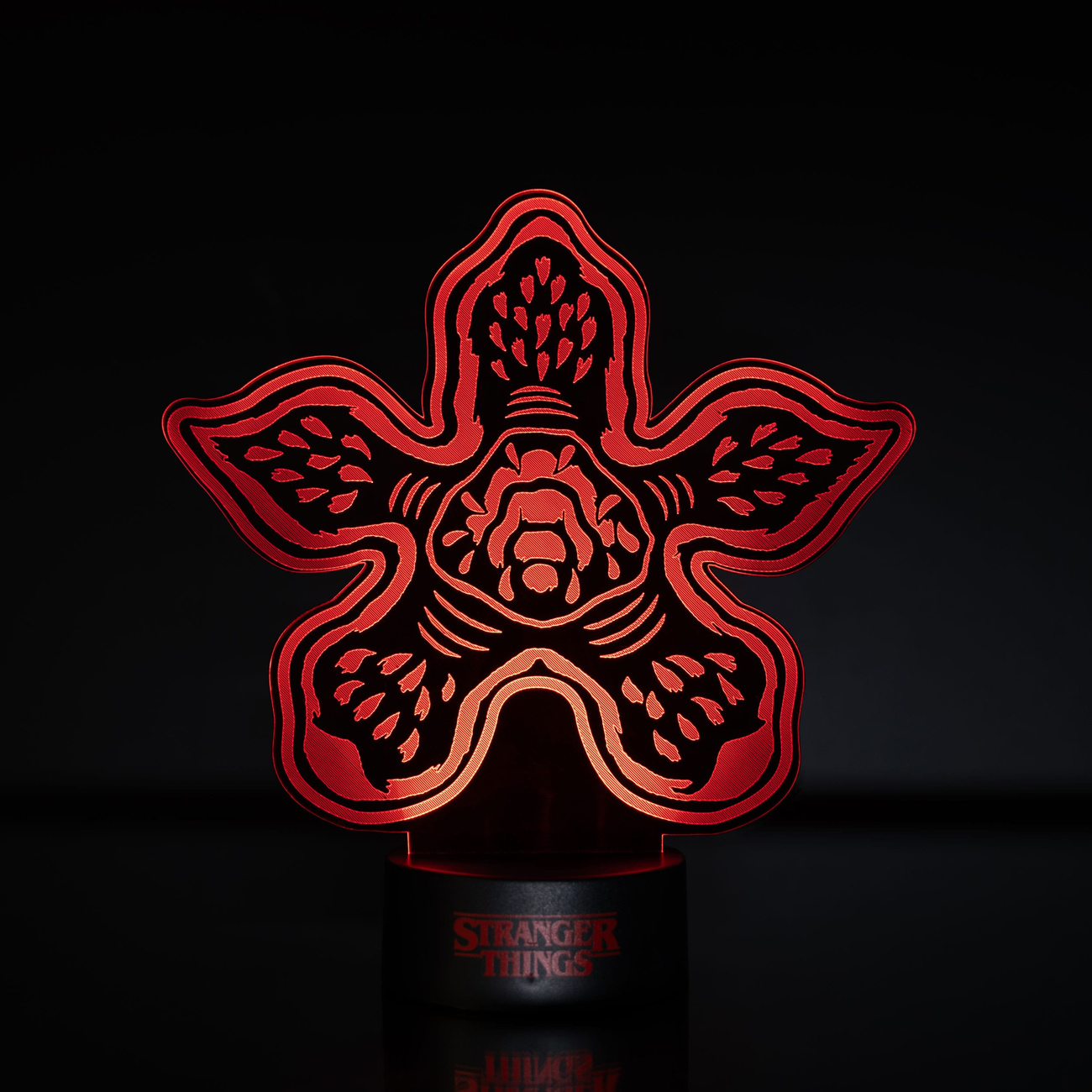 Stranger Things Laser Etched Leuchte Demogorgan