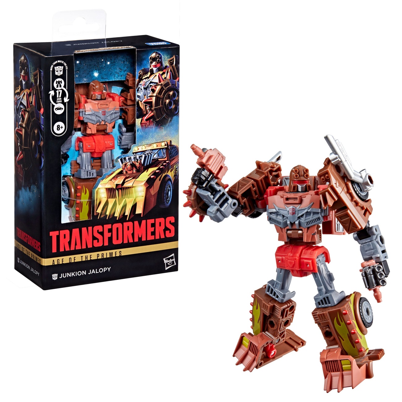 Transformers Age of Primes figurine articulée Deluxe Class Junkion Jalopy 14 cm