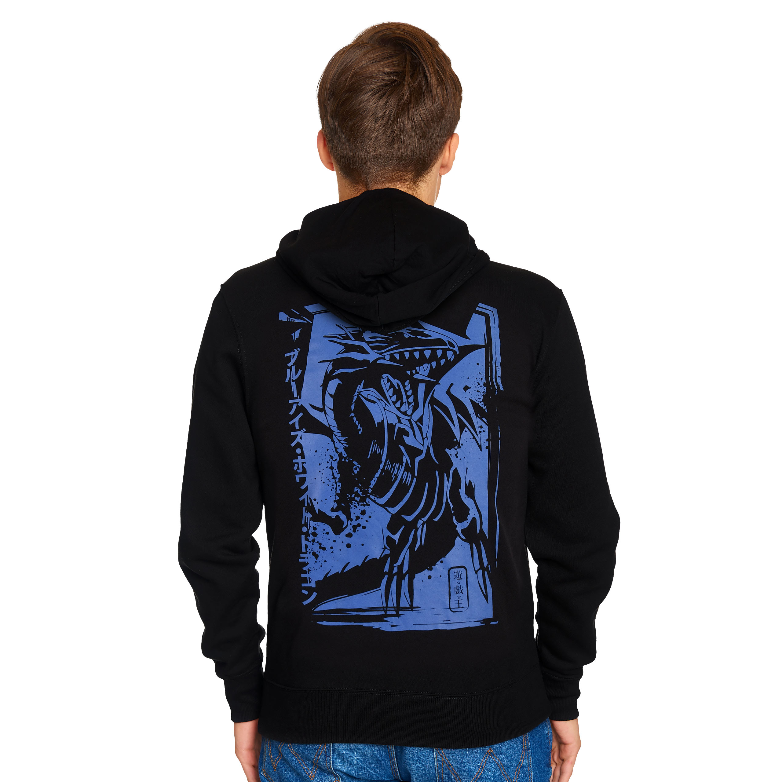 Yu-Gi-Oh! - Blauwogige Witte Draak Hoodie Zwart