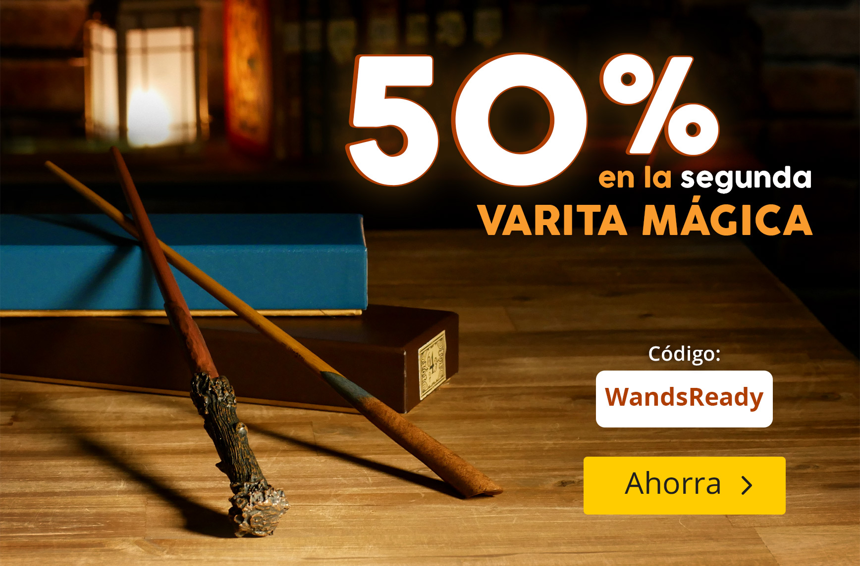 50% en la segunda varita mágica